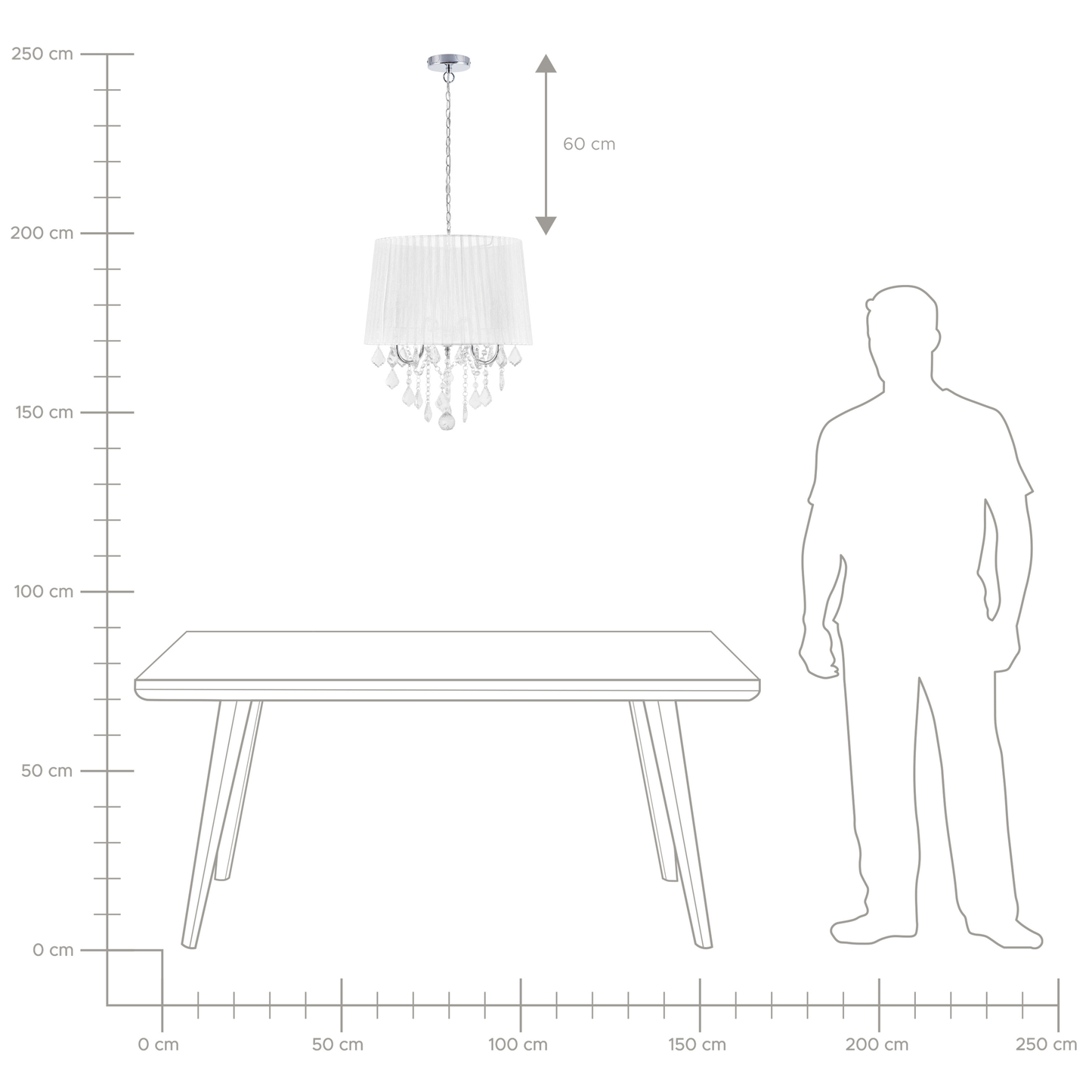 Kronleuchter EVANS Weiss