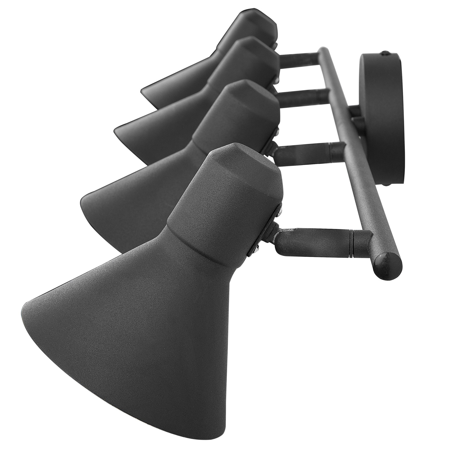 Wandleuchte schwarz / gold 4-flammig Kegelform MERSEY IV