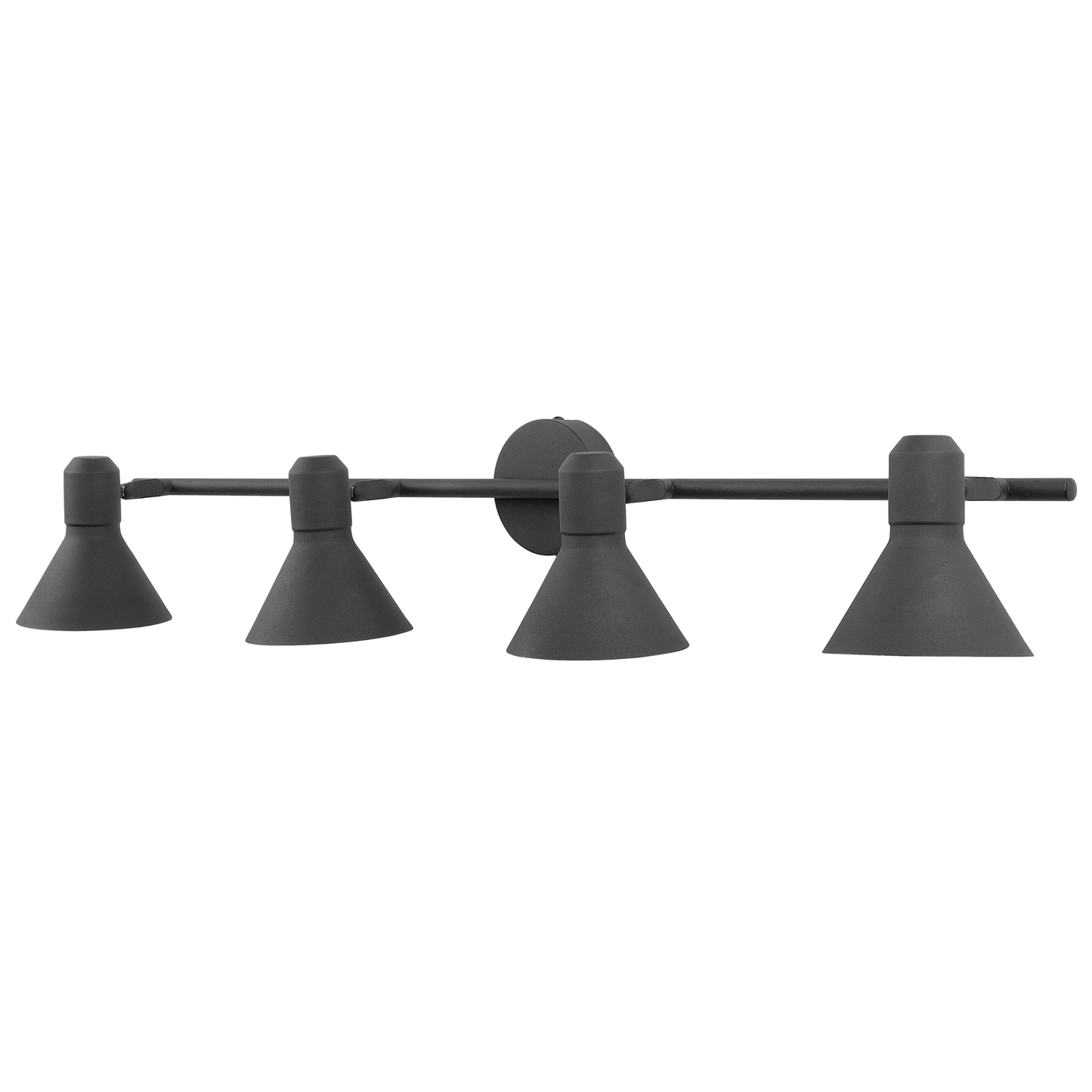 Wandleuchte schwarz / gold 4-flammig Kegelform MERSEY IV