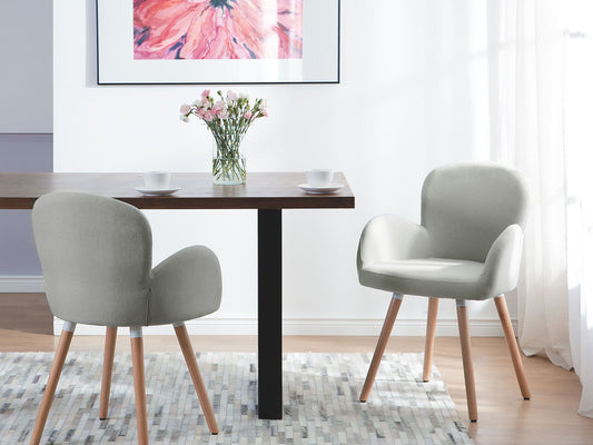 Esszimmerstuhl 2er Set BROOKVILLE Hellgrau