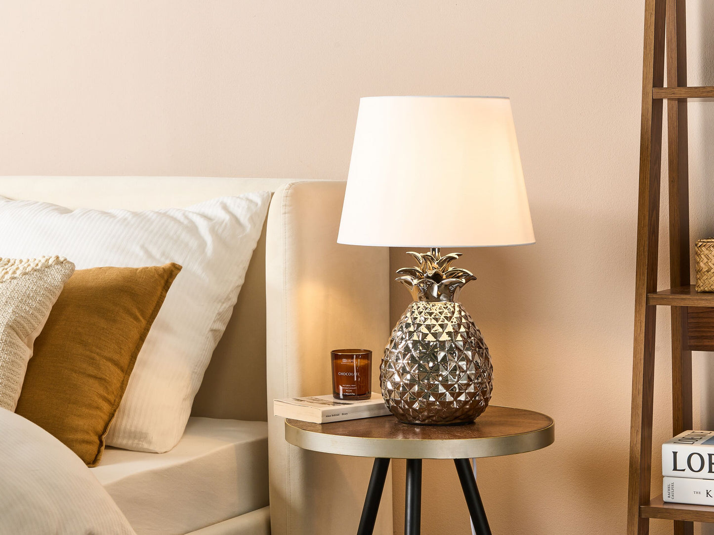 Tischleuchte PINEAPPLE Keramik Silber