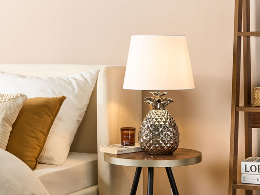 Tischleuchte PINEAPPLE Keramik Silber