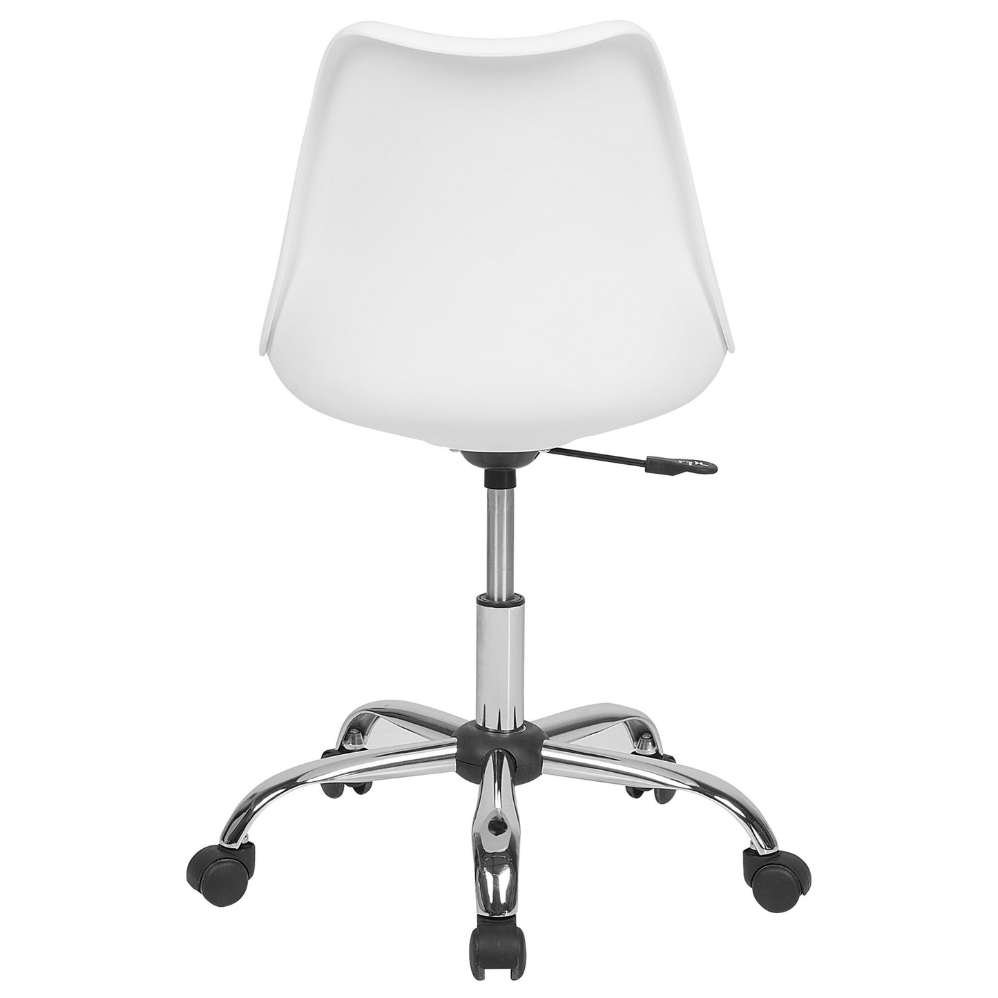 Arbeitshocker mit Rollen Kunstleder weiss / gold höhenverstellbar DAKOTA II
