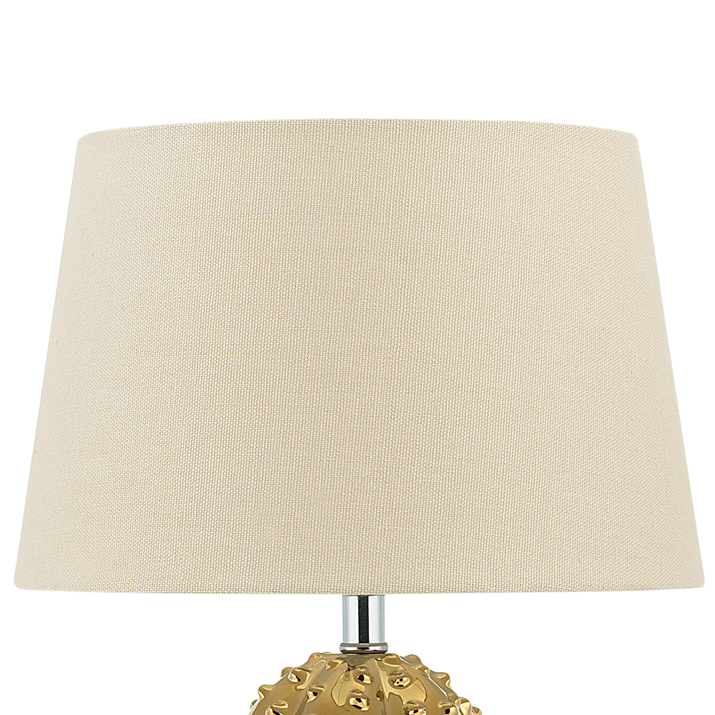 Tischlampe gold / weiss 43 cm Kegelform VELISE
