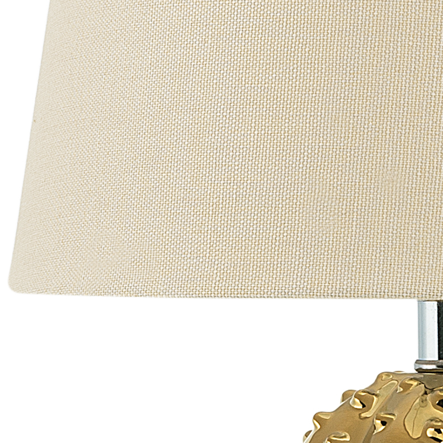 Tischlampe gold / weiss 43 cm Kegelform VELISE