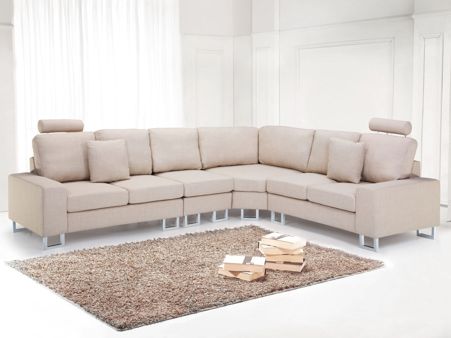 6-Sitzer Ecksofa beige linksseitig STOCKHOLM