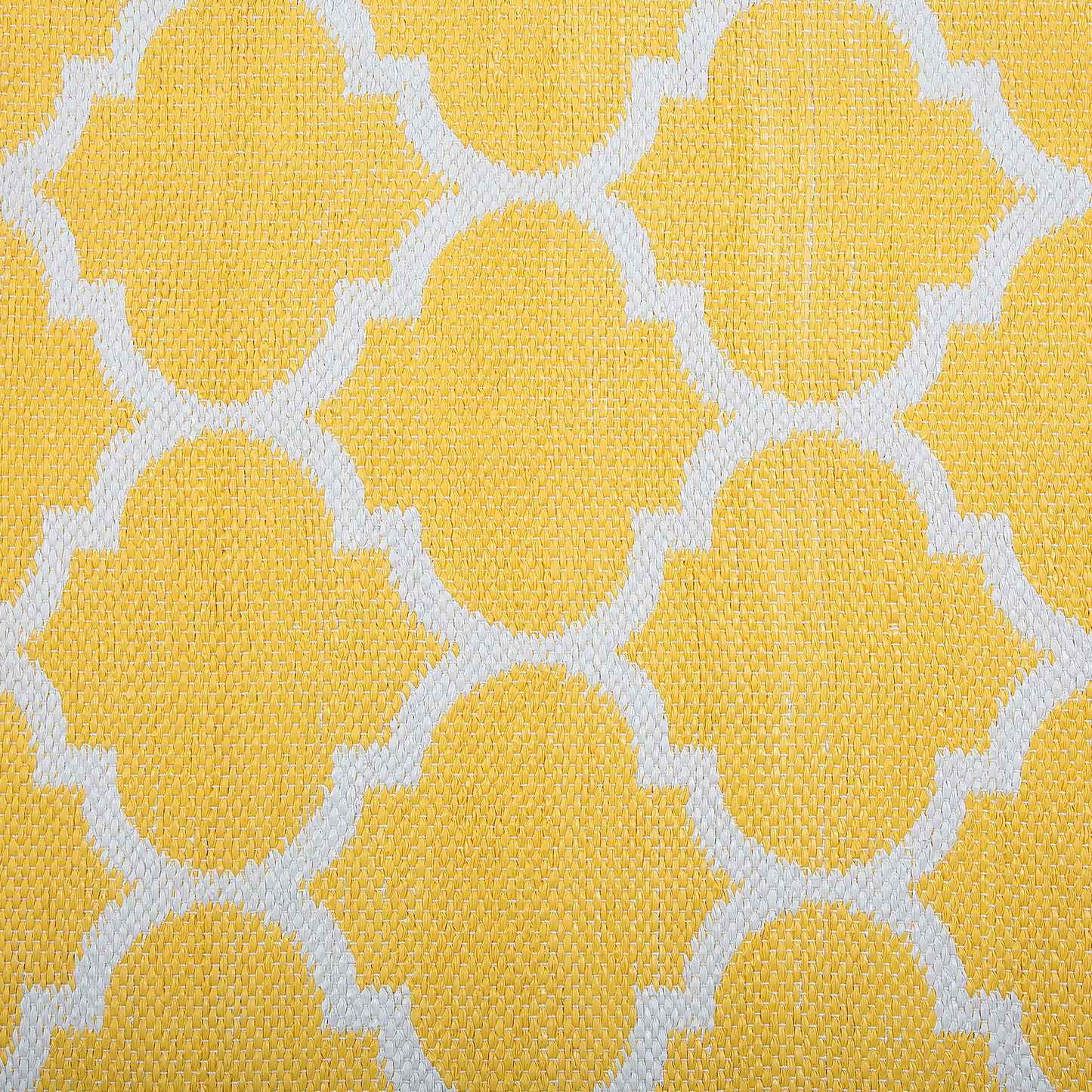 Outdoor Teppich gelb 160 x 230 cm marokkanisches Muster zweiseitig Kurzflor AKSU