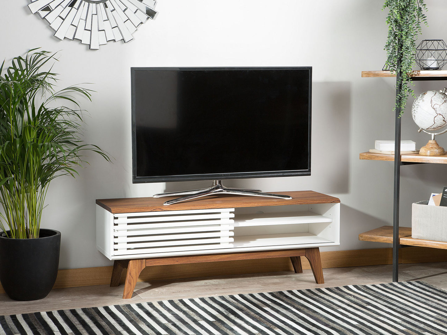 TV-Möbel TOLEDO II Braun / Weiss