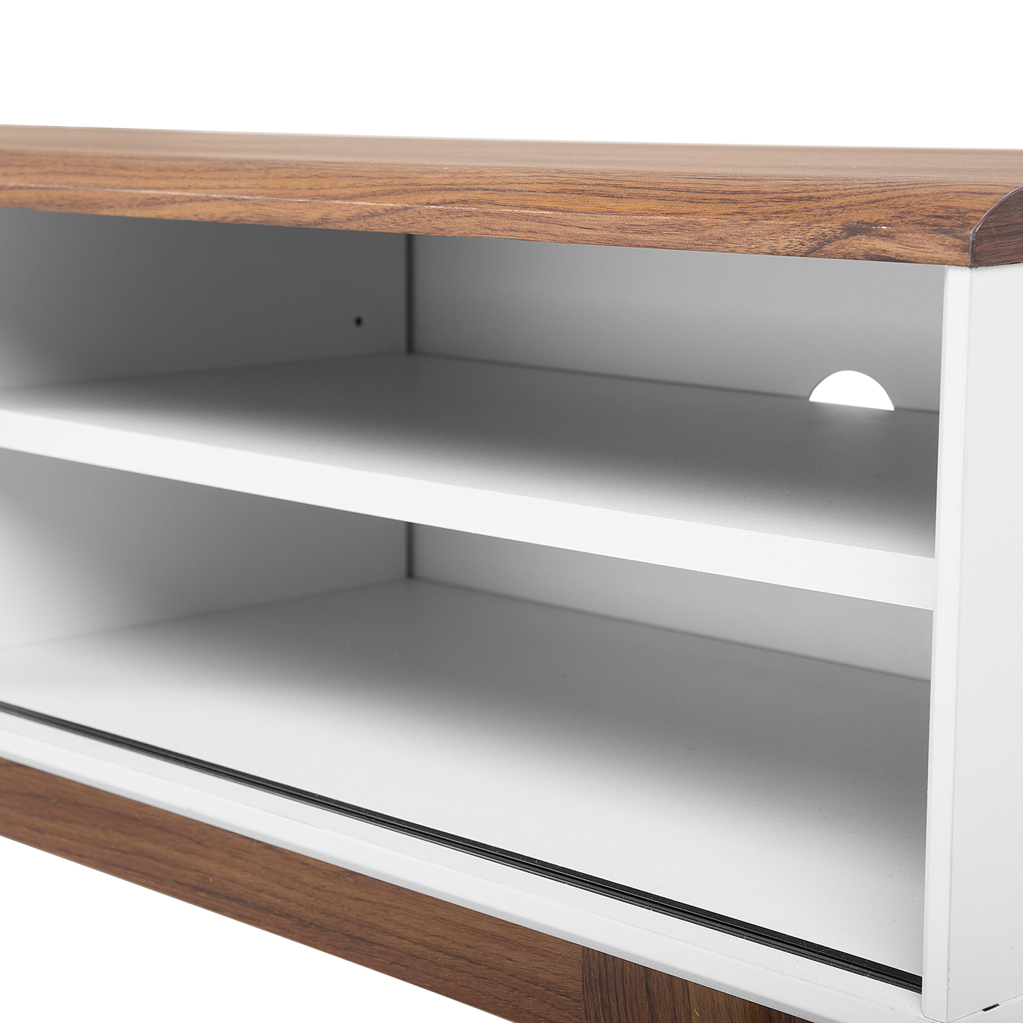 TV-Möbel TOLEDO II Braun / Weiss