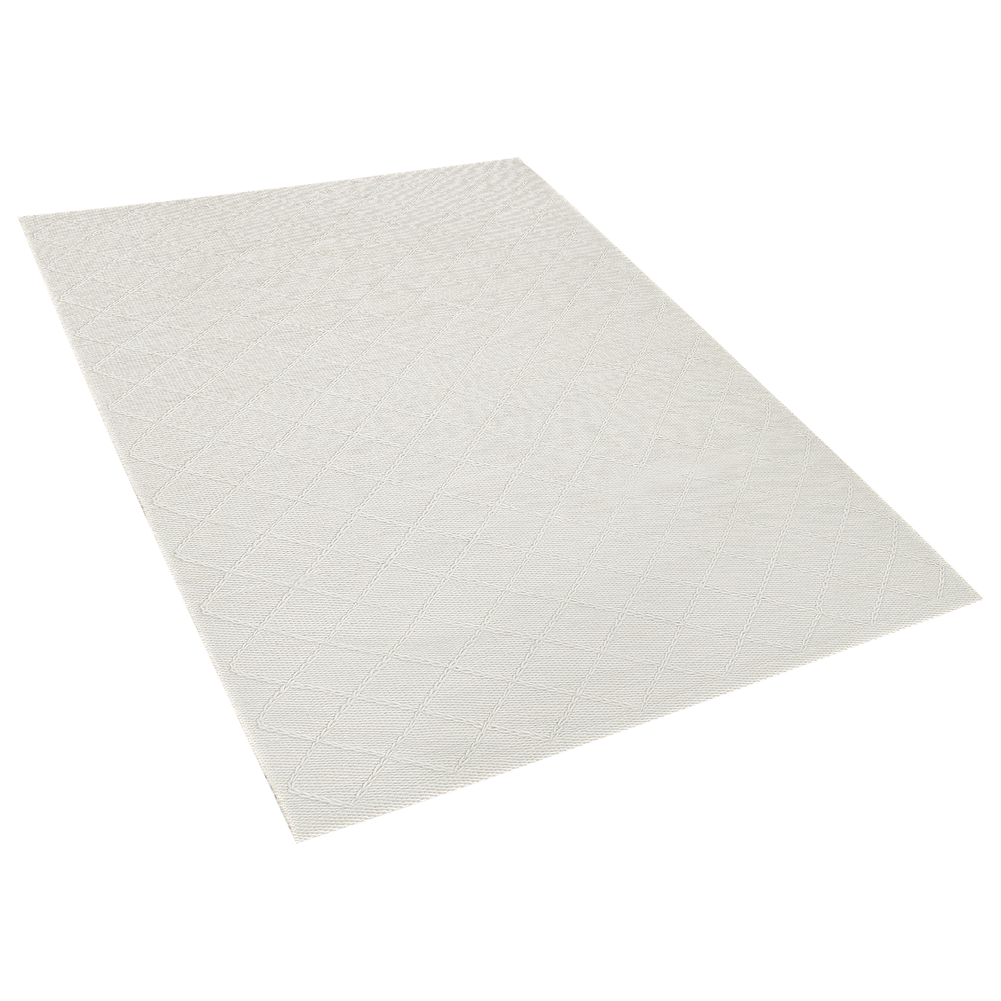 Teppich Wolle cremeweiss 140 x 200 cm Kurzflor ELLEK