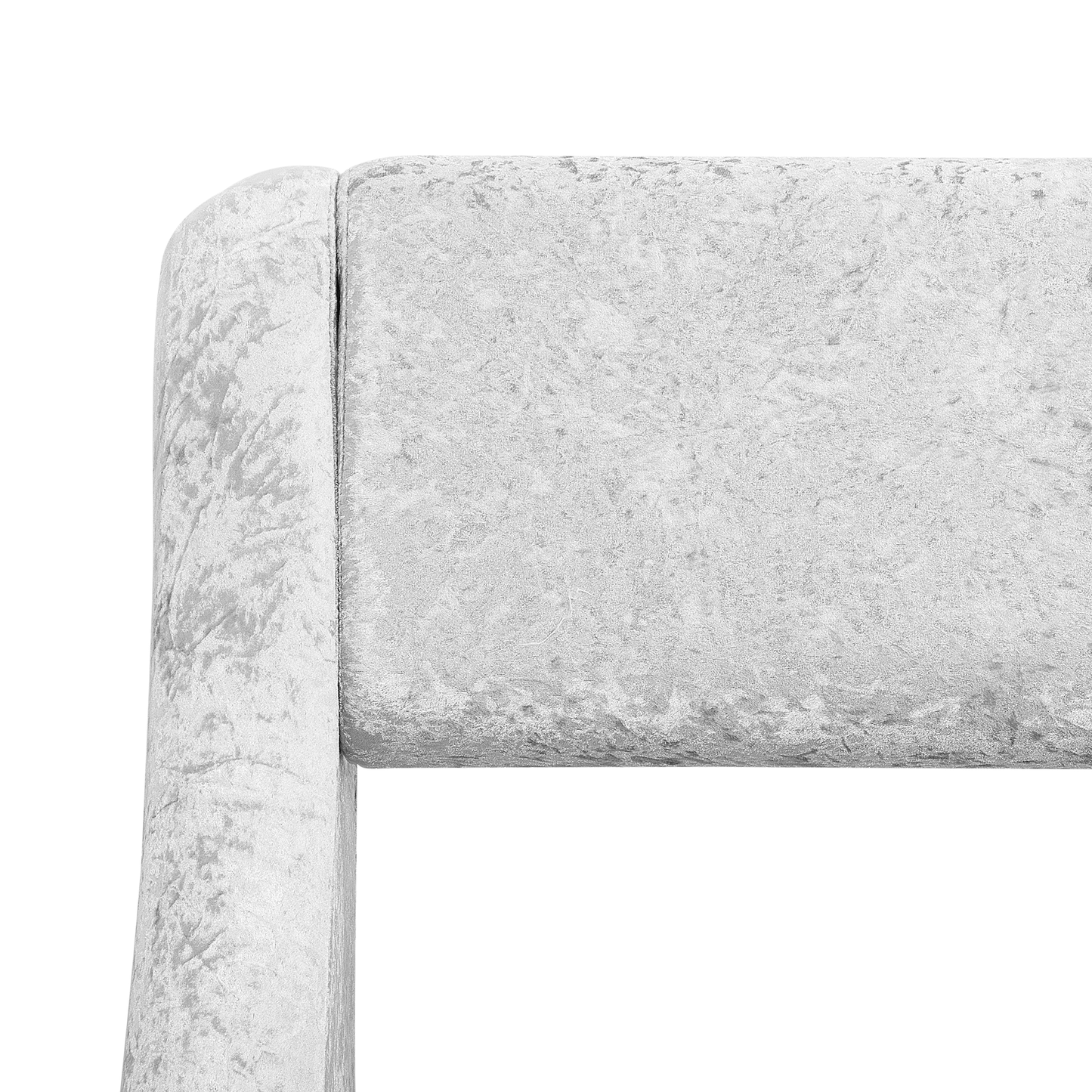 Bett Samtstoff silber mit Bettkasten hochklappbar 180 x 200 cm AVIGNON
