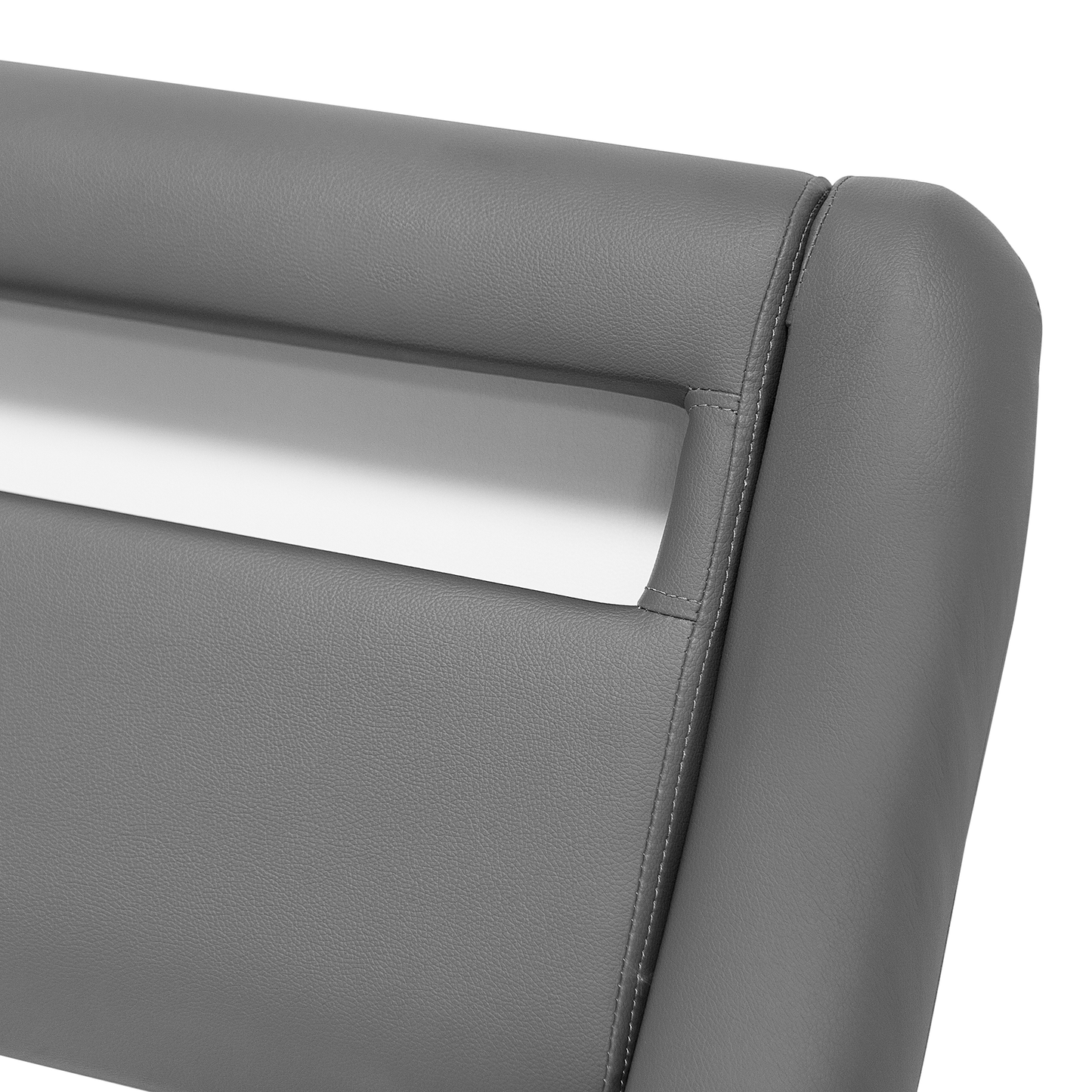 Wasserbett Kunstleder grau 180 x 200 cm mit LED-Beleuchtung AVIGNON