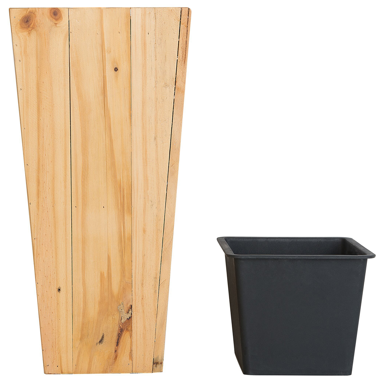 Blumentopf Holz hellbraun rechteckig 26 x 28 x 60 cm LARISA