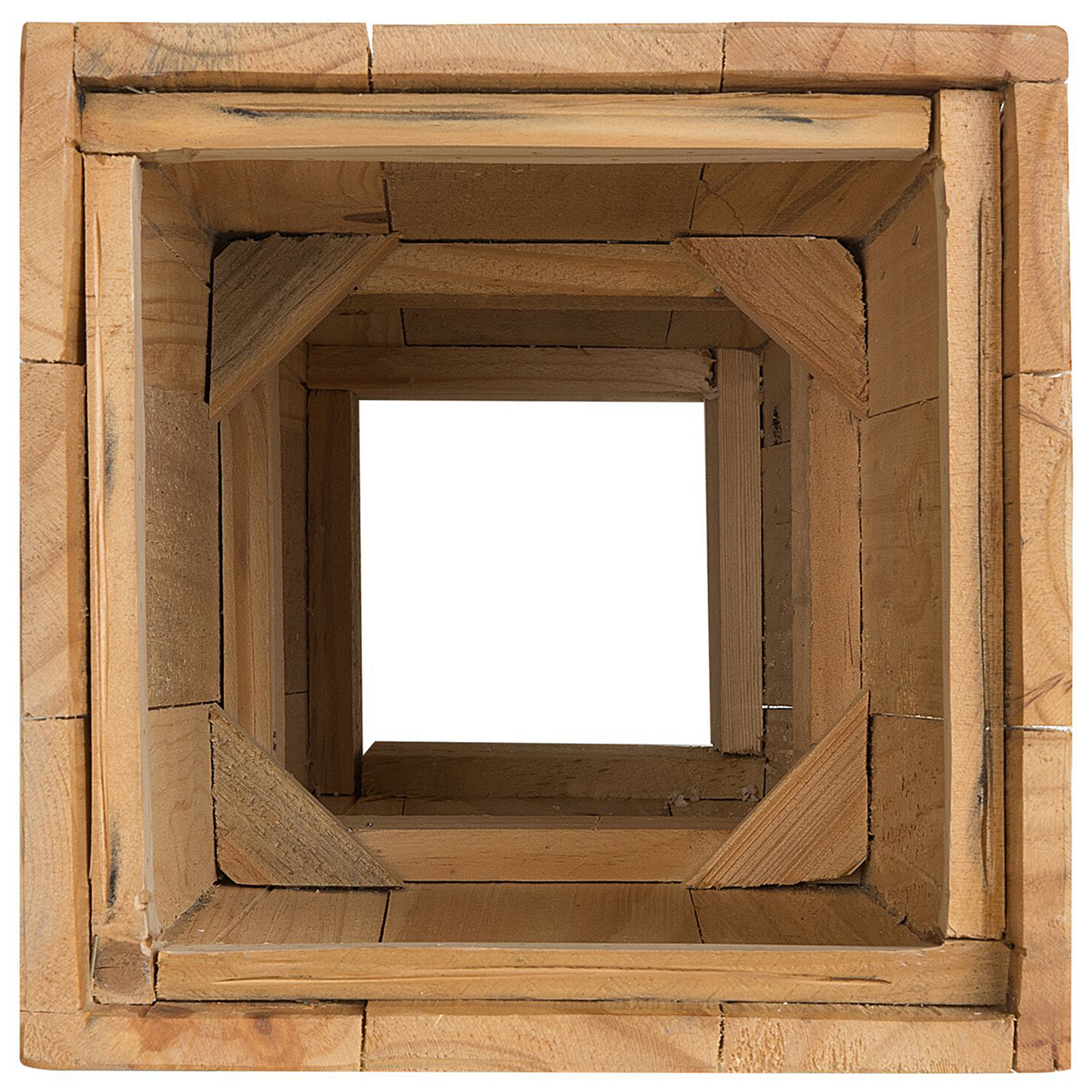 Blumentopf Holz hellbraun rechteckig 26 x 28 x 60 cm LARISA