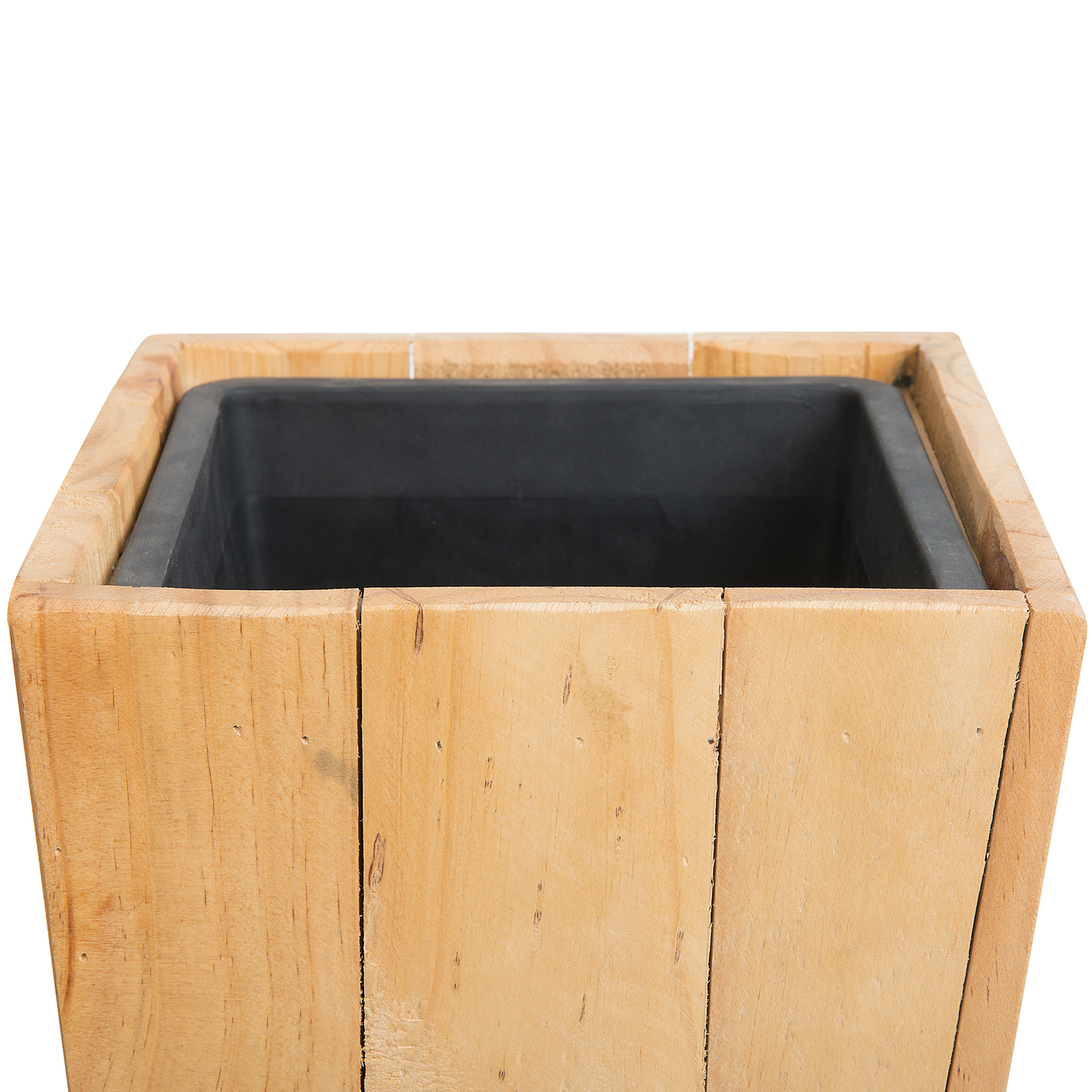 Blumentopf Holz hellbraun rechteckig 26 x 28 x 60 cm LARISA