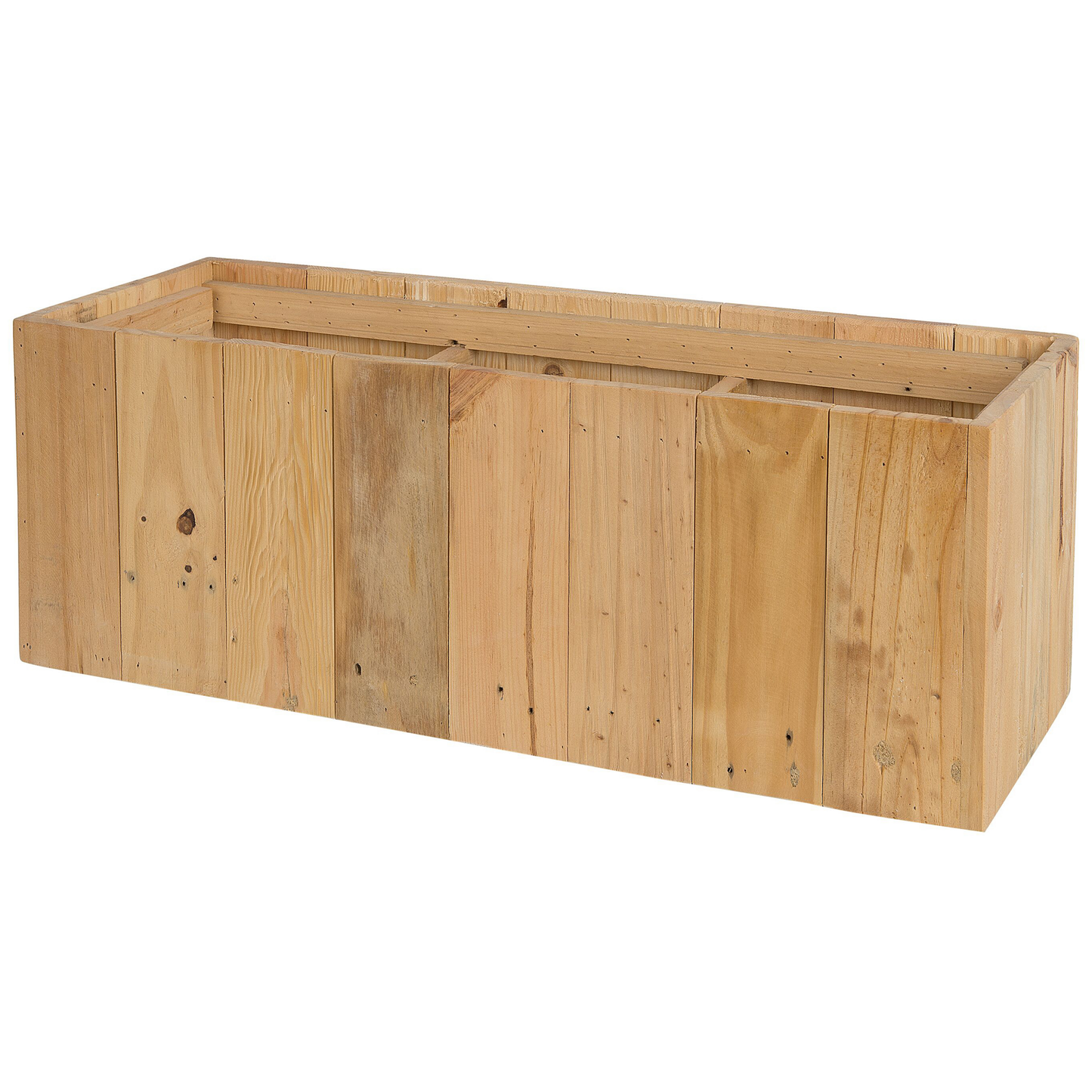 Blumentopf Holz hellbraun rechteckig 66 x 24 x 24 cm TRIKALA