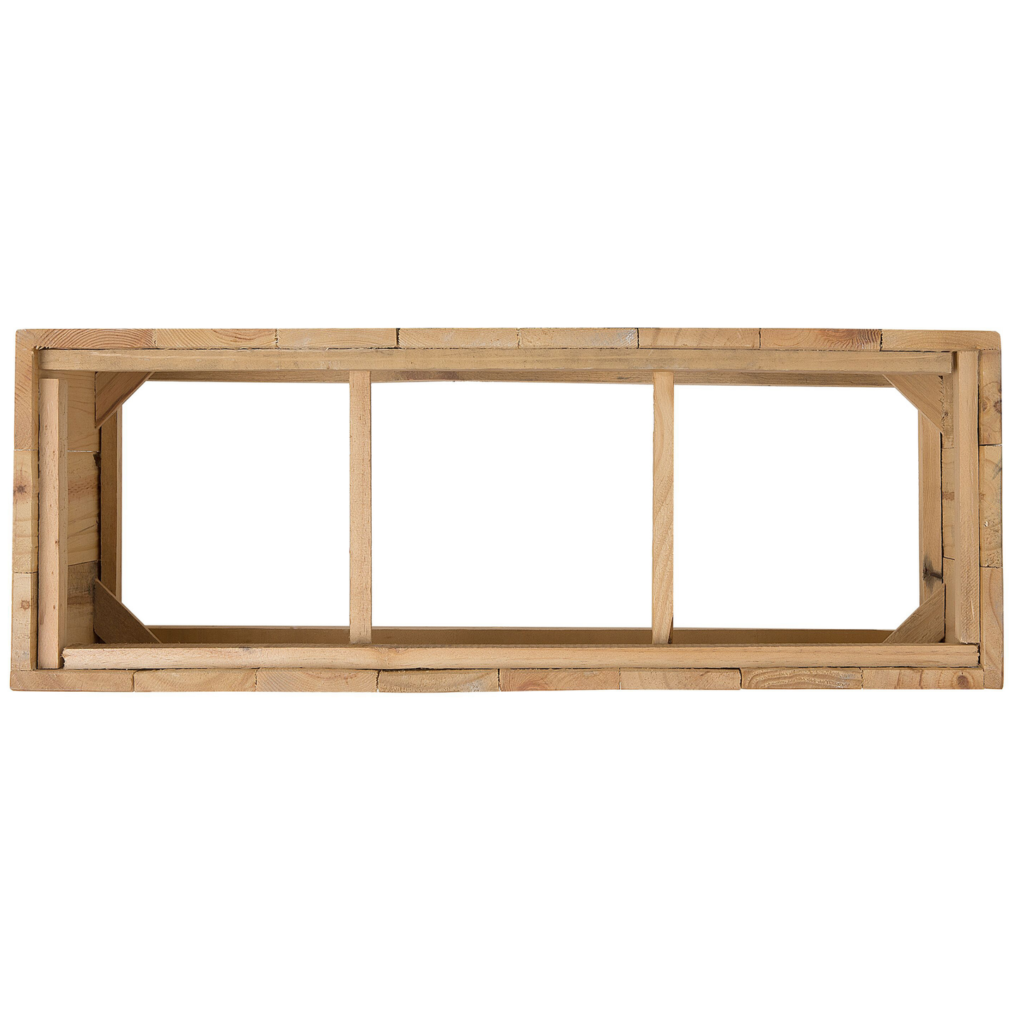 Blumentopf Holz hellbraun rechteckig 66 x 24 x 24 cm TRIKALA