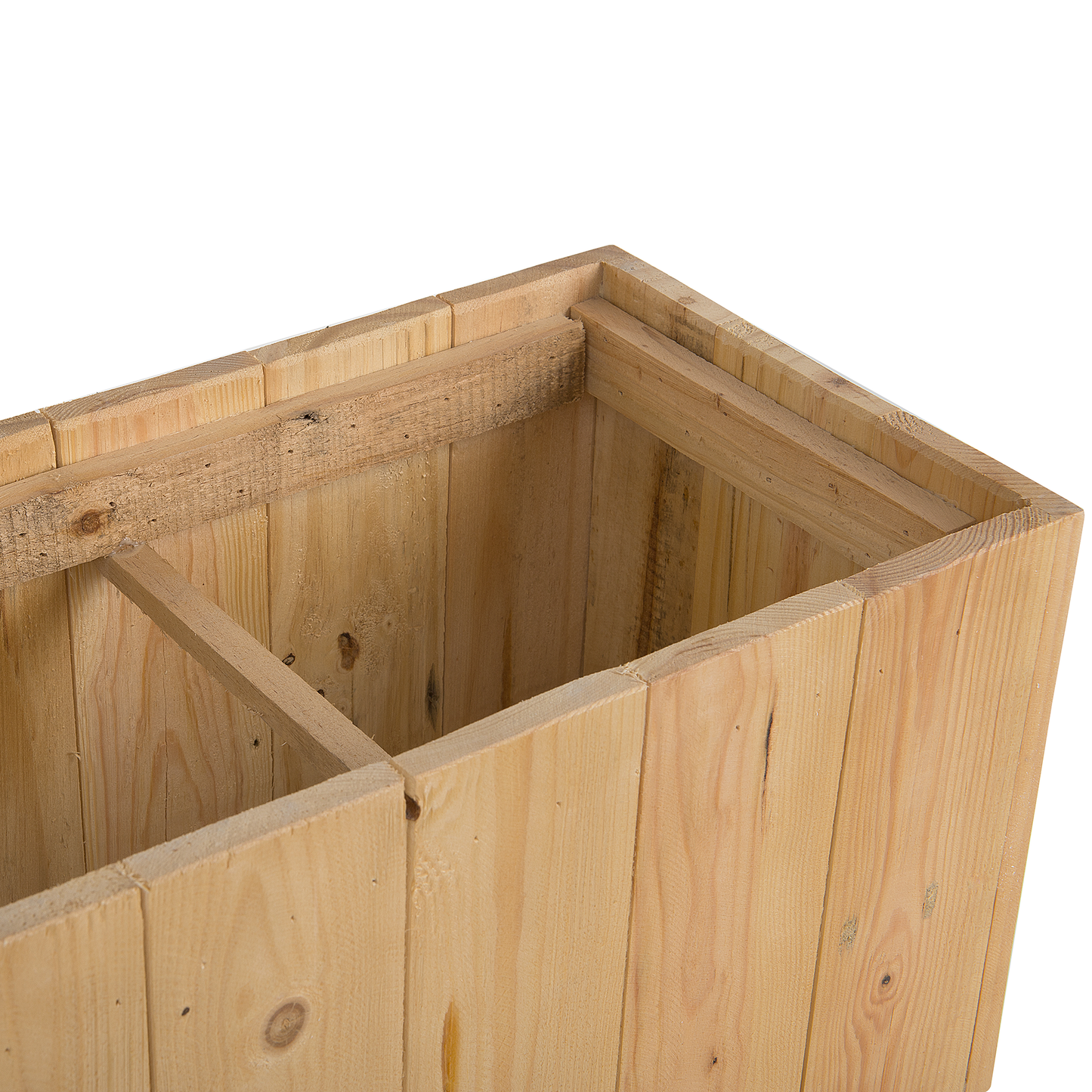Blumentopf Holz hellbraun rechteckig 66 x 24 x 24 cm TRIKALA
