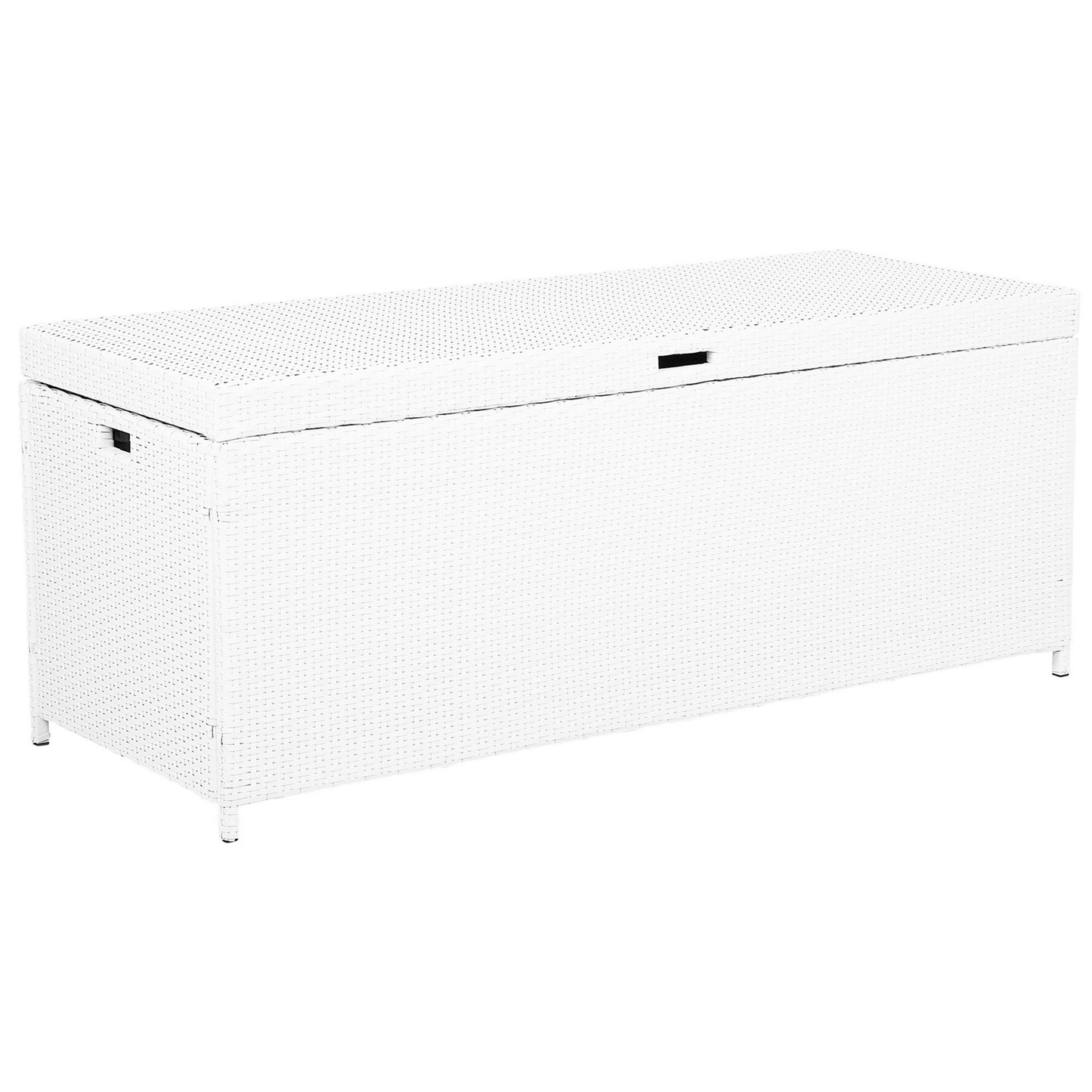 Aufbewahrungsbox MODENA Polyrattan 158 cm 63 cm Weiss