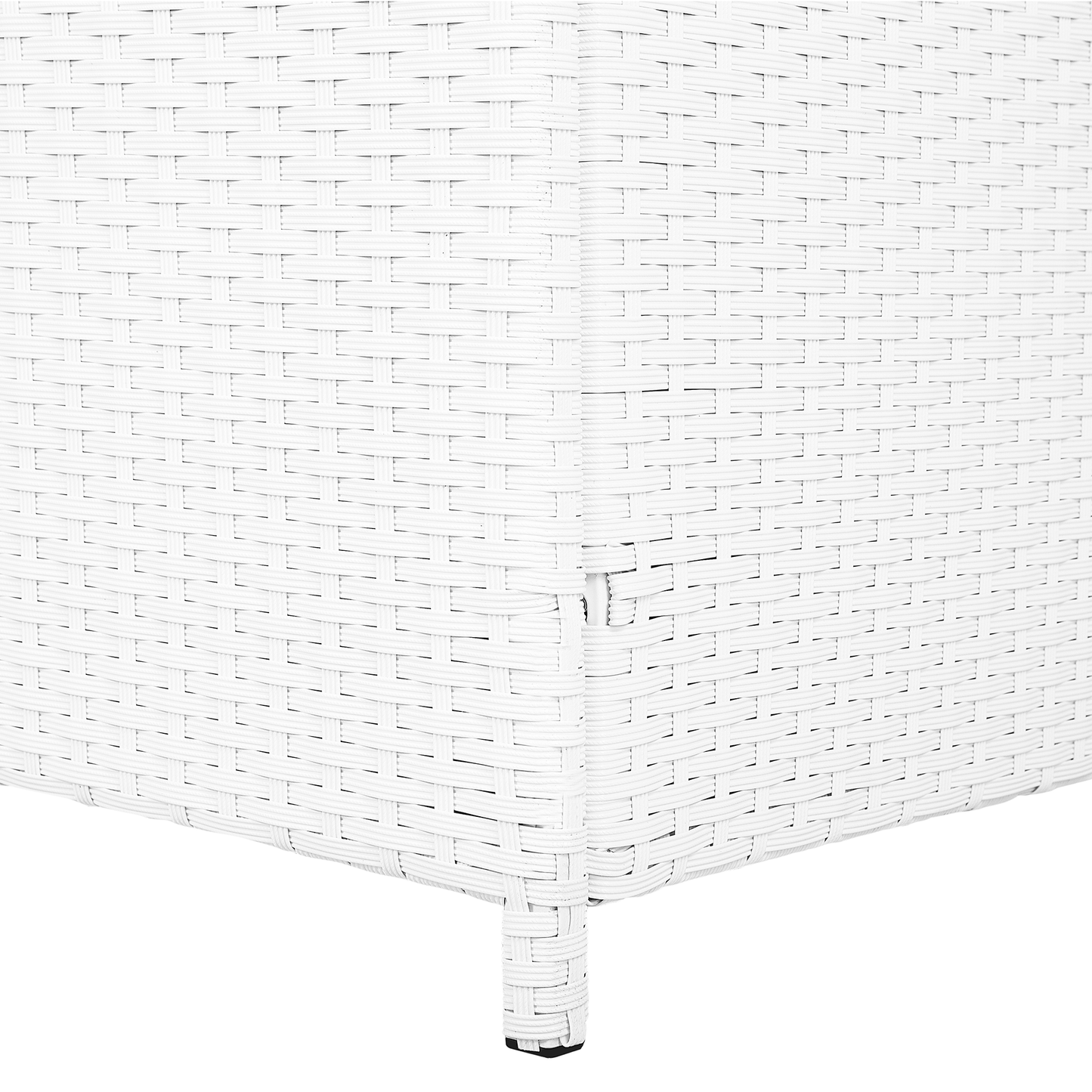Aufbewahrungsbox MODENA Polyrattan 158 cm 63 cm Weiss