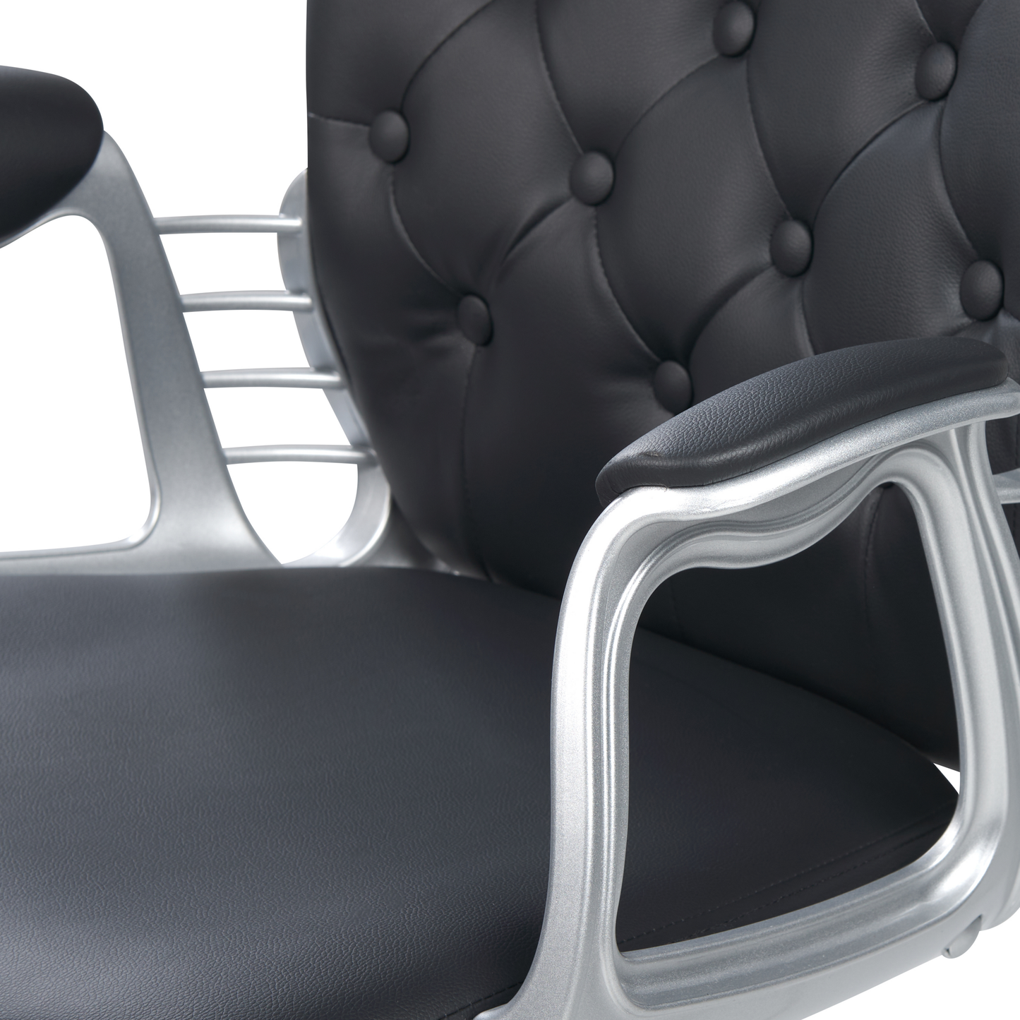 Bürostuhl drehbar PRINCESS Kunstleder Schwarz