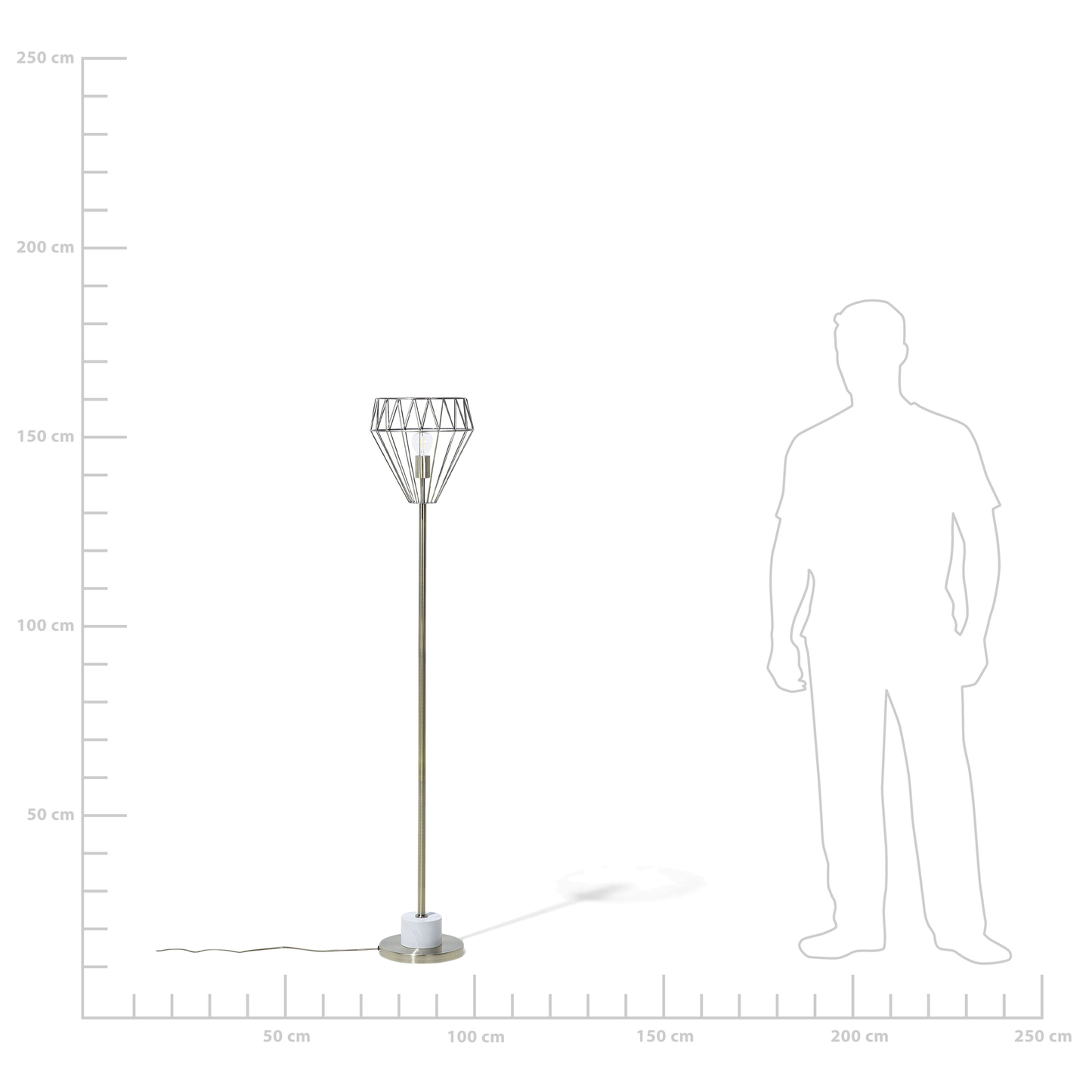 Stehlampe MOONI Metall Messing