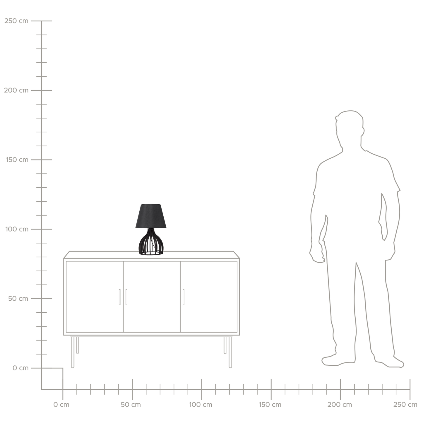 Tischleuchte AGUEDA Schwarz