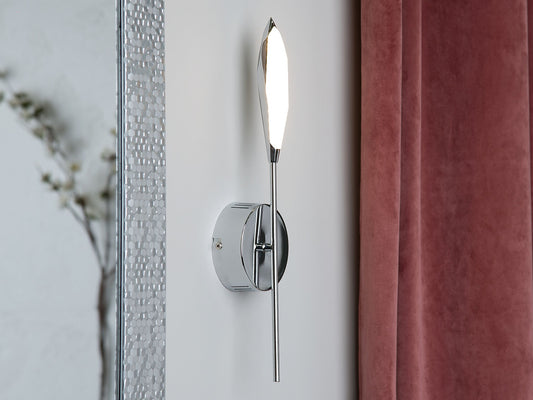 Wandleuchte LED silber Blumenform LUKINA I