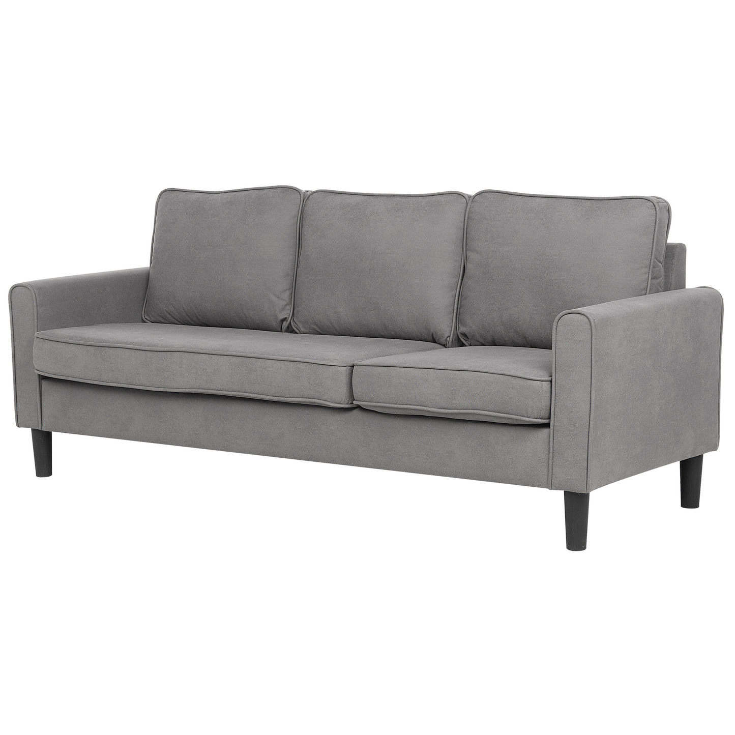3-Sitzer Sofa hellgrau mit Ottomane AVESTA