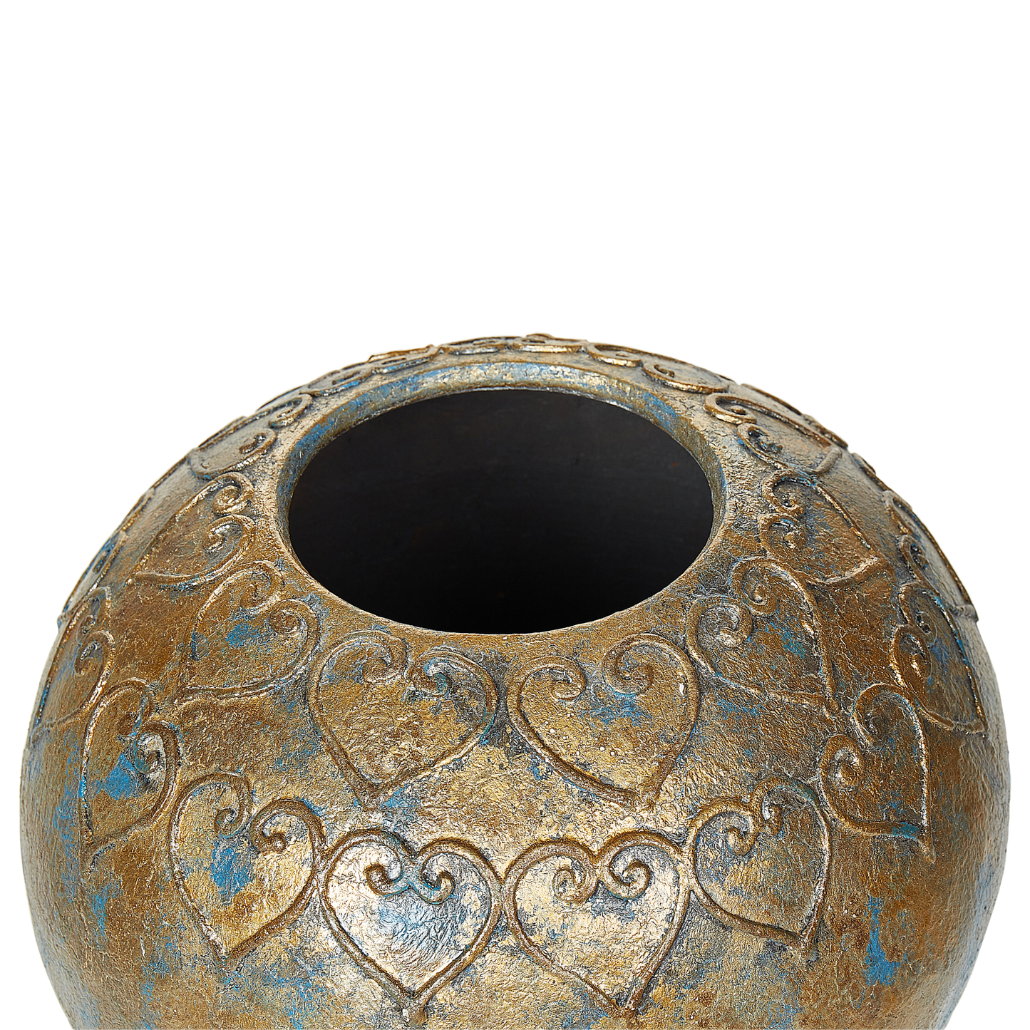 Dekovase NIDA Keramik 33 cm Gold