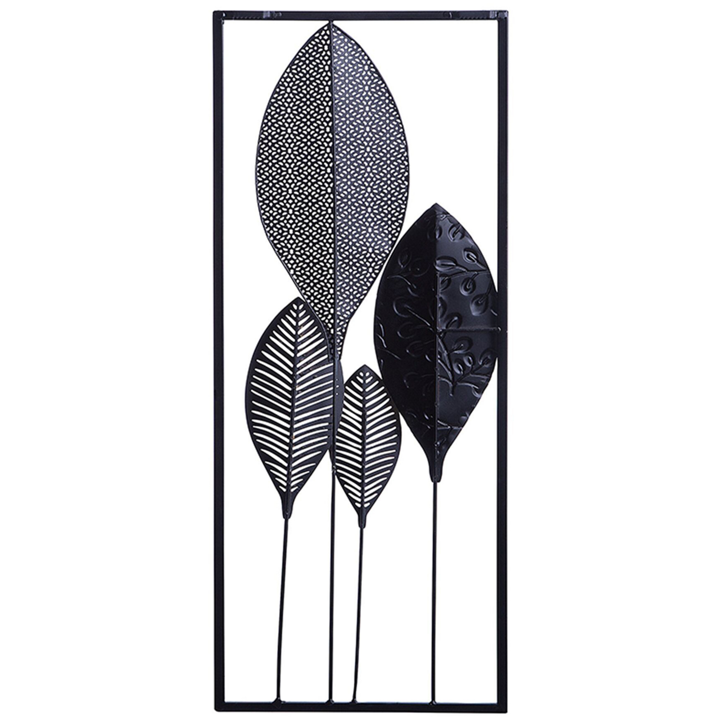 Wandobjekt Blatt PLATINUM Metall 75 cm Bunt