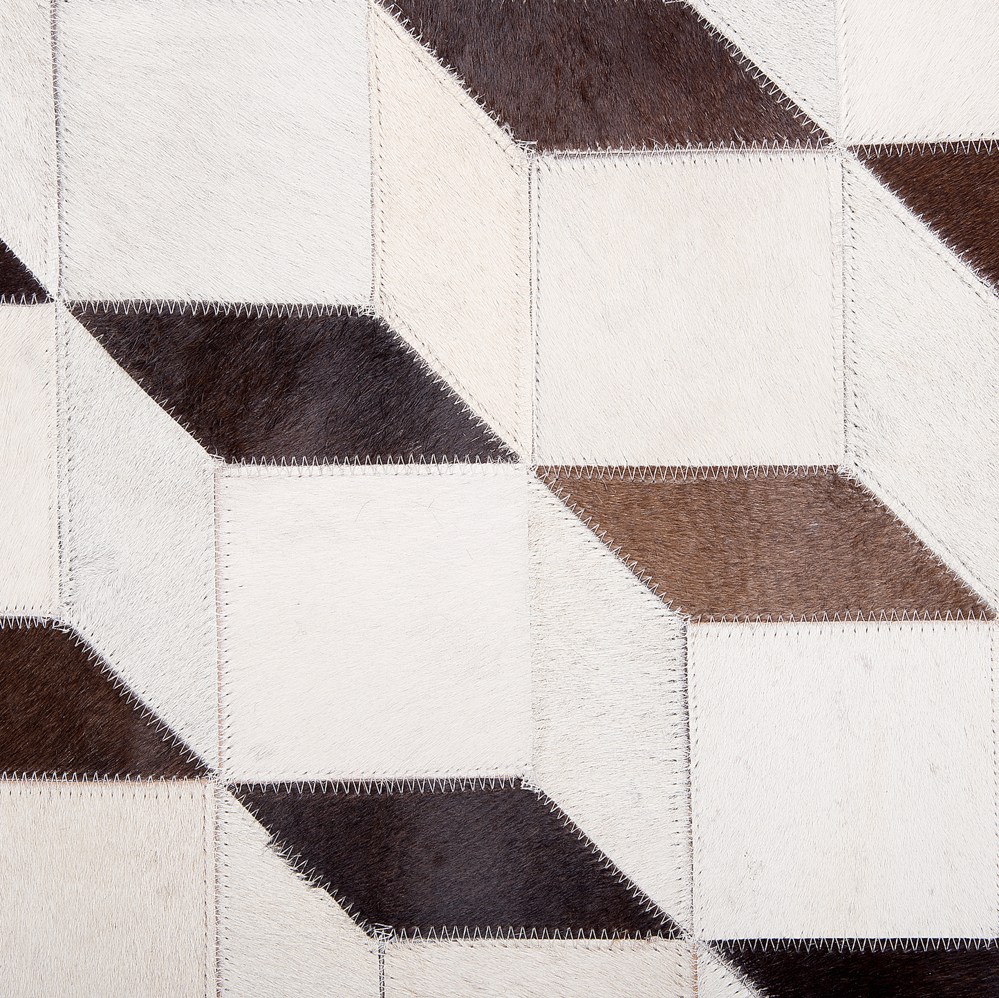 Teppich Kuhfell weiss 140 x 200 cm Patchwork Kurzflor ALPKOY
