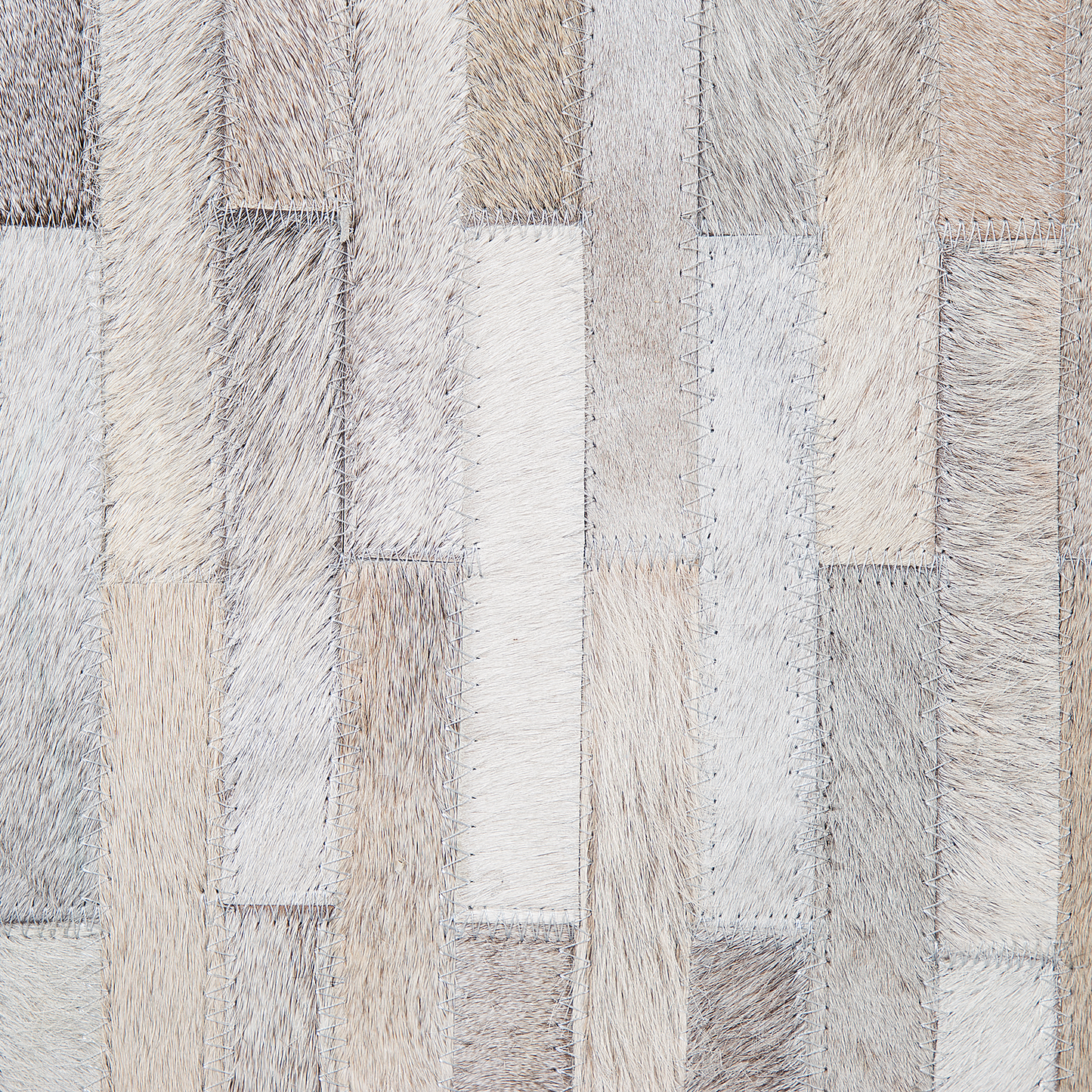 Teppich Kuhfell braun / grau 140 x 200 cm Patchwork Kurzflor SINNELI