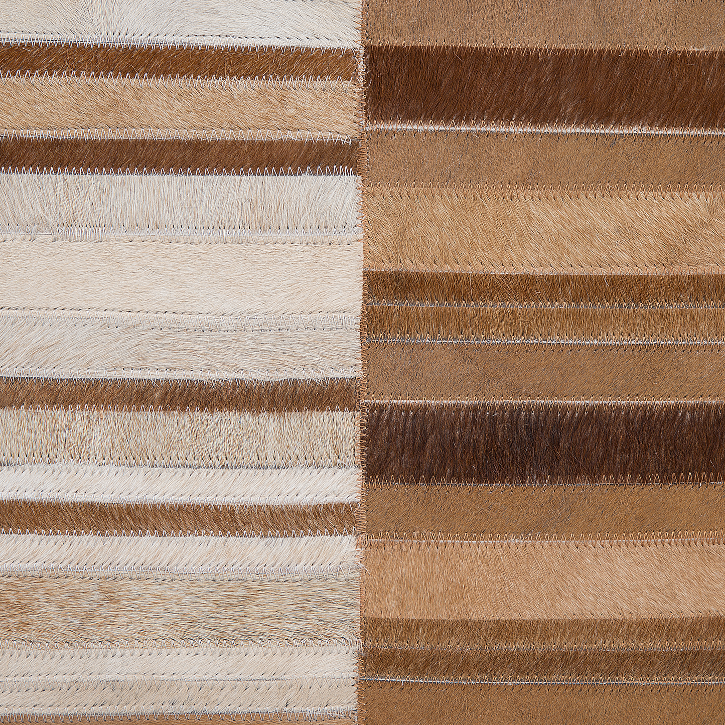 Teppich Kuhfell beige 140 x 200 cm Patchwork Kurzflor YAGDA
