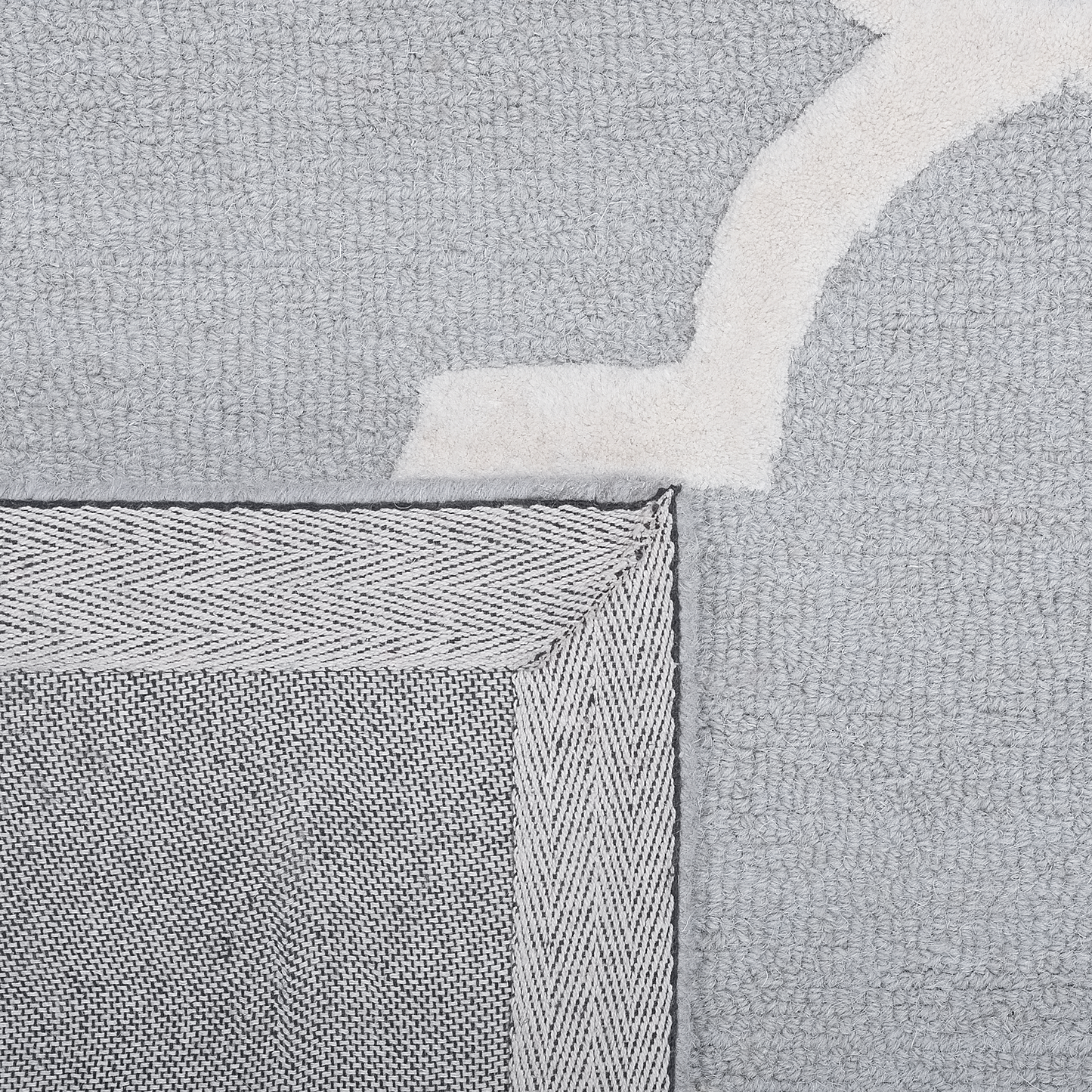 Teppich Wolle grau 200 x 300 cm marokkanisches Muster Kurzflor SILVAN