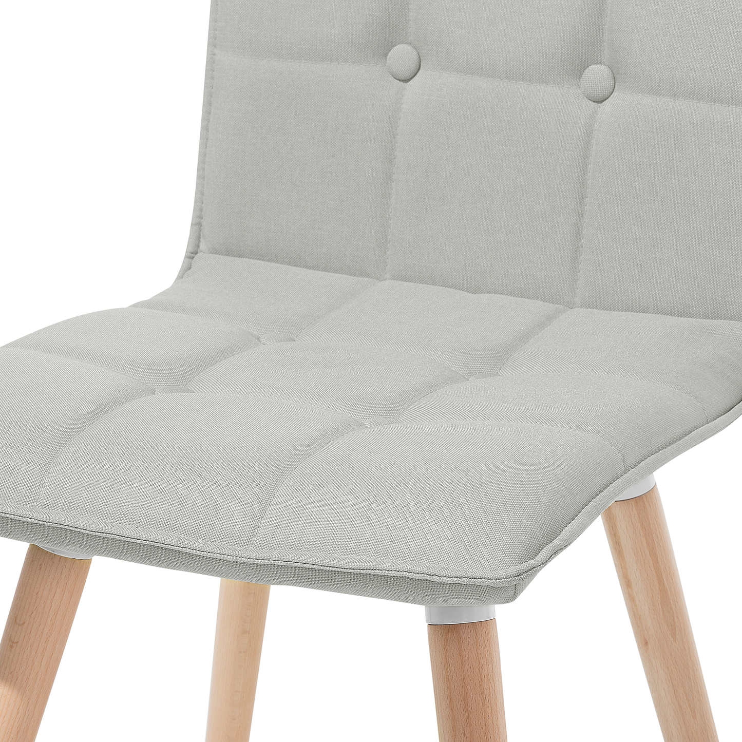 Esszimmerstuhl Polsterbezug hellgrau 2er Set BROOKLYN