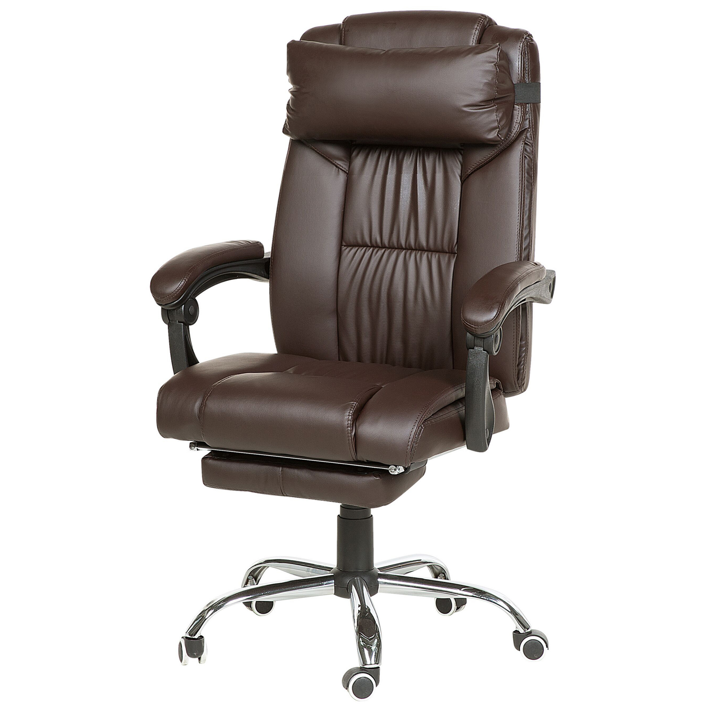 Chefsessel Kunstleder Dunkelbraun LUXURY