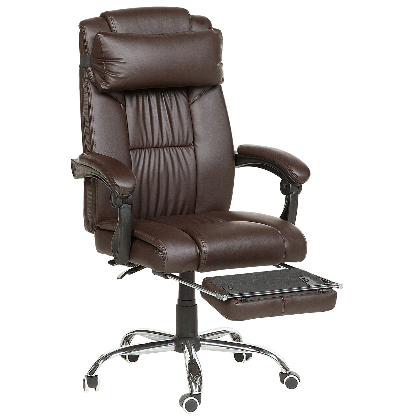 Chefsessel Kunstleder Dunkelbraun LUXURY