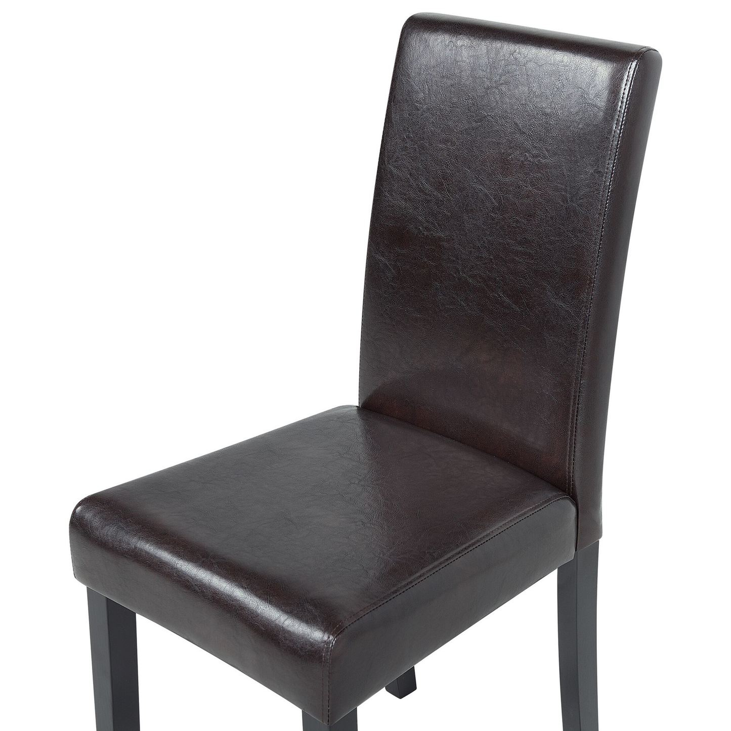 Esszimmerstuhl 2er Set BROADWAY Kunstleder Dunkelbraun
