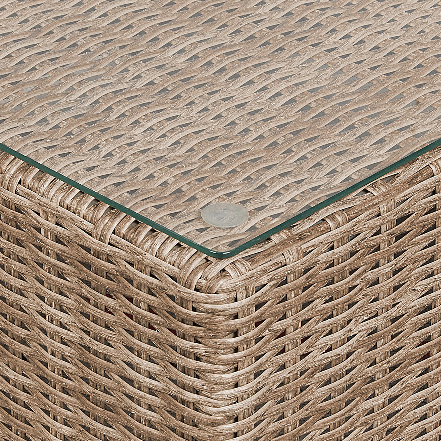 Lounge Set Linksseitig PE Rattan Hellbraun CONTARE
