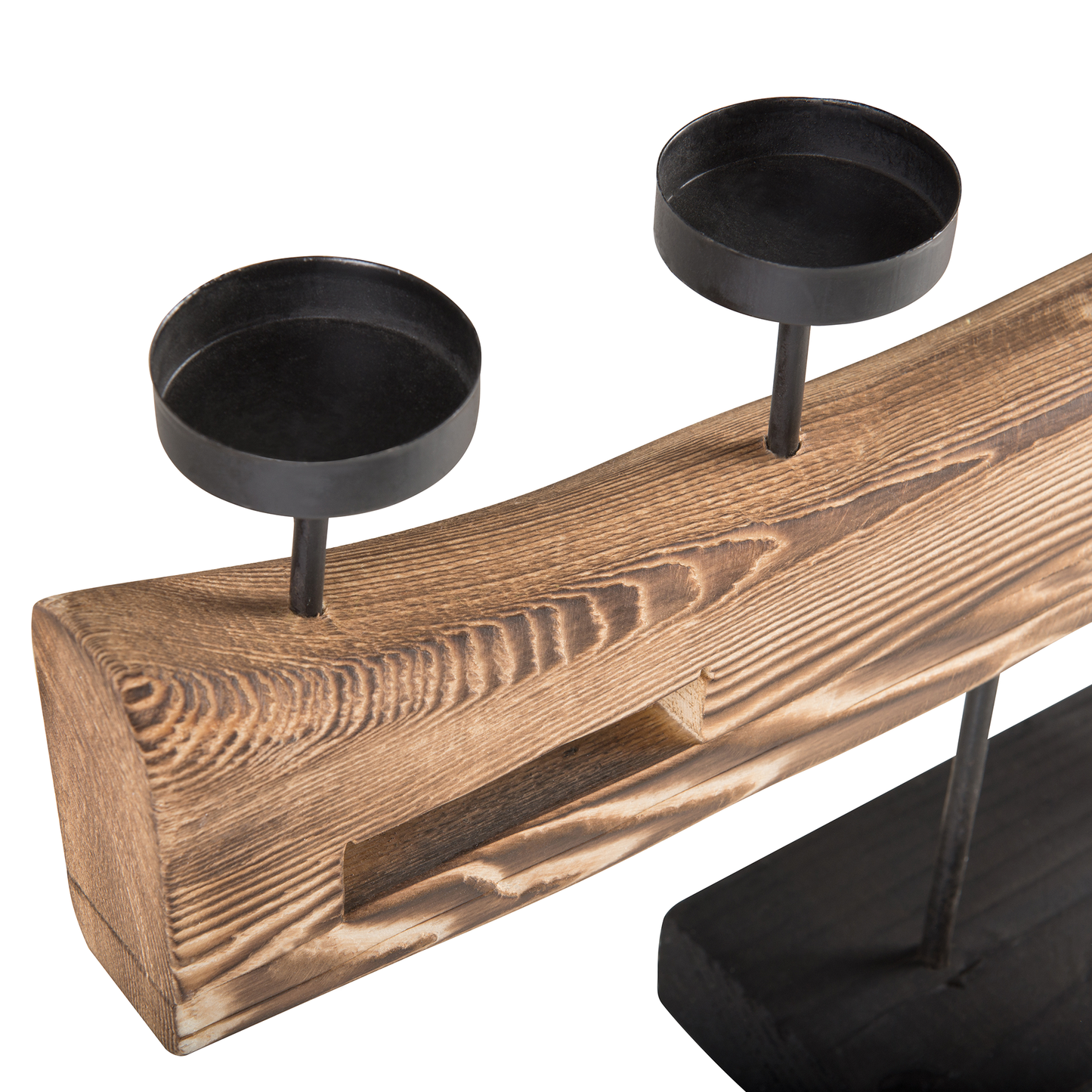 Kerzenständer GUATEMALA Holz 36 cm Braun