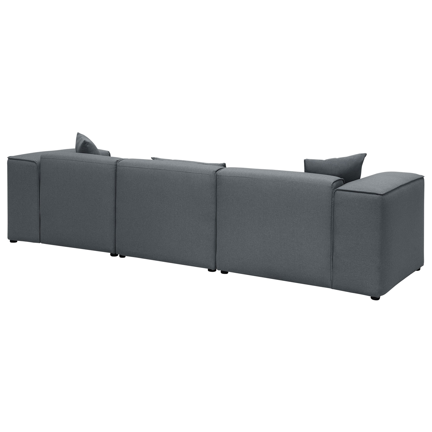 3-Sitzer Ecksofa dunkelgrau linksseitig DOLVA