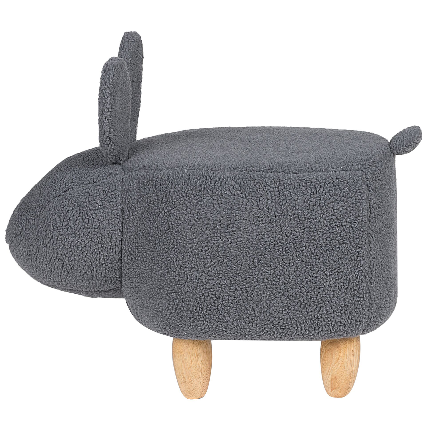 Hocker Polsterbezug grau BUNNY