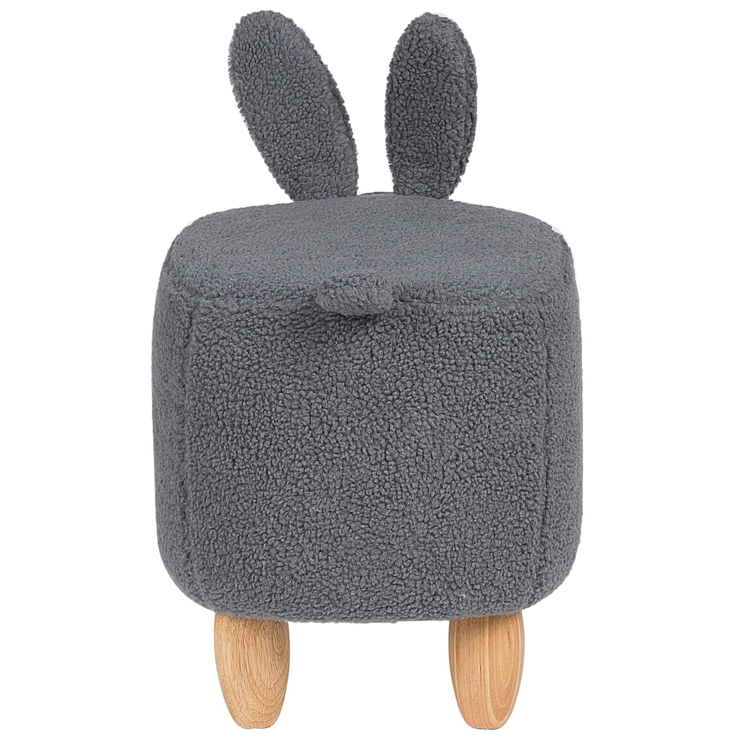 Hocker Polsterbezug grau BUNNY