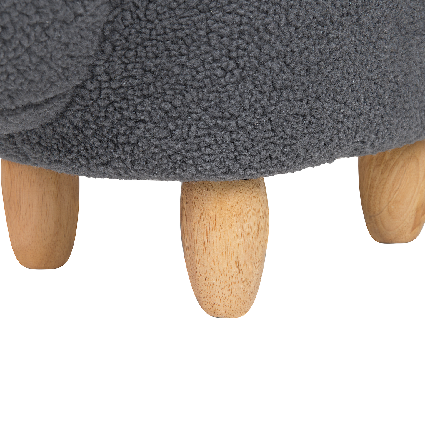 Hocker Polsterbezug grau BUNNY