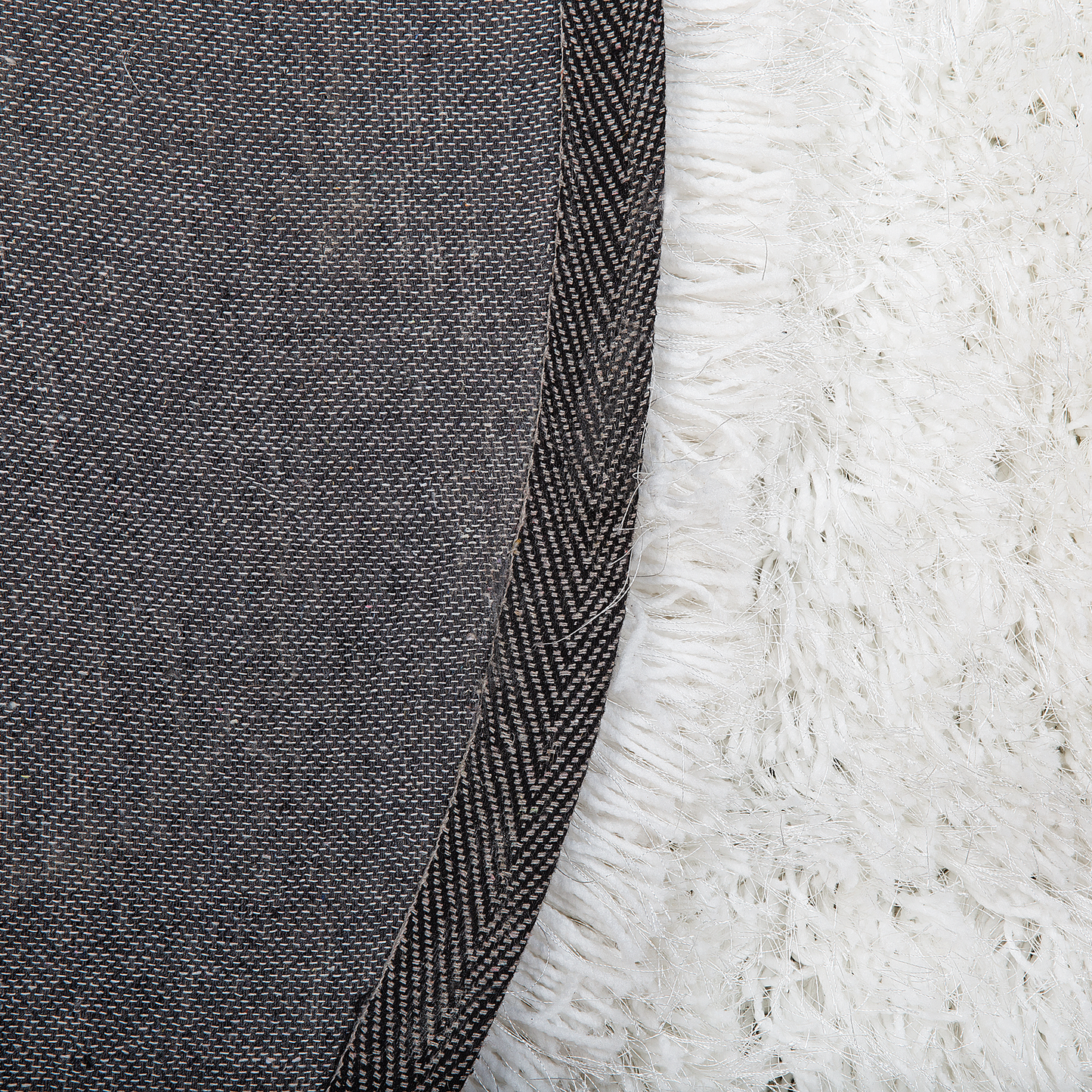 Teppich weiss ⌀ 140 cm Shaggy CIDE