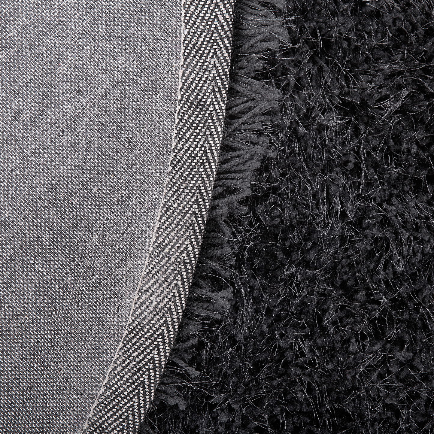Teppich schwarz ⌀ 140 cm Shaggy CIDE