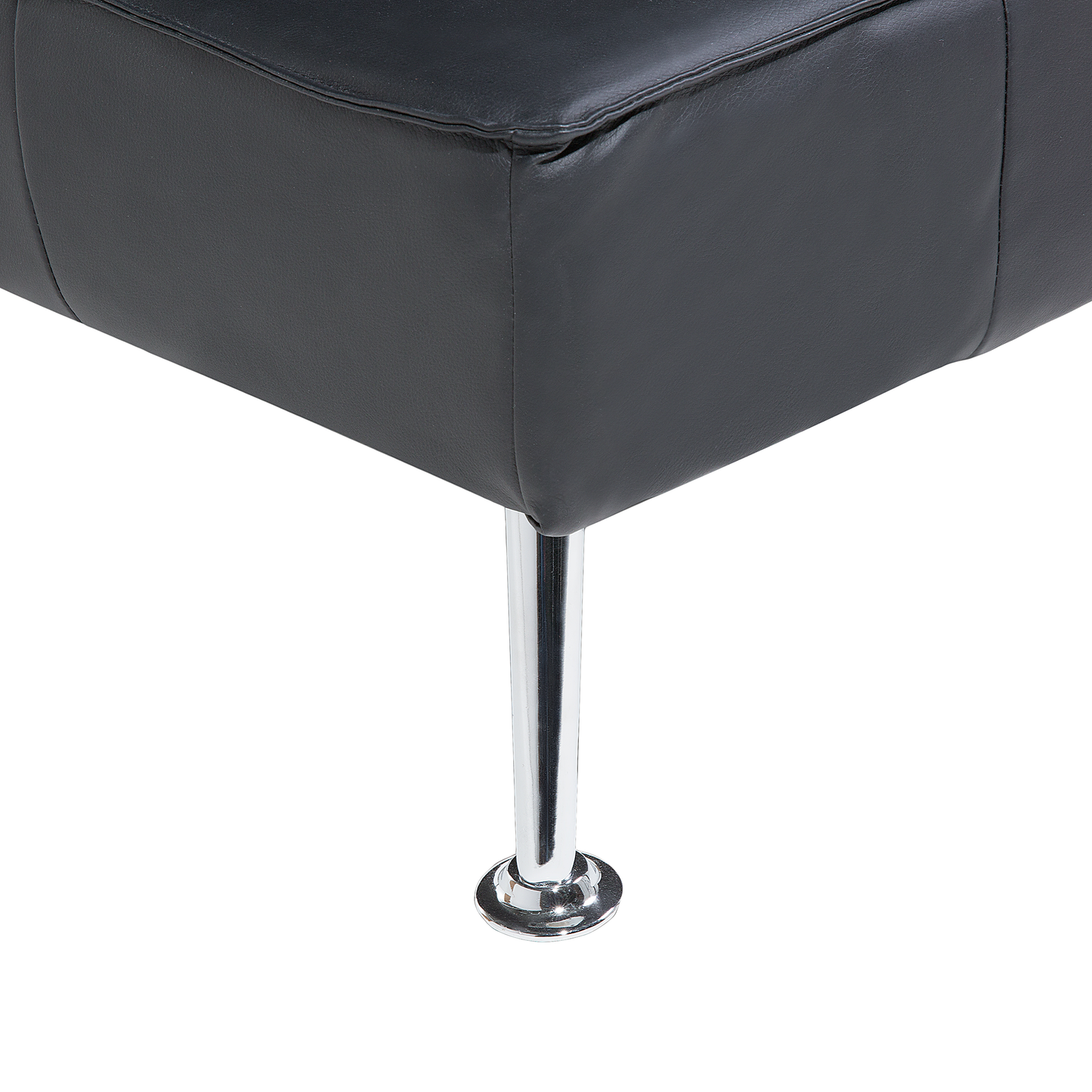 Schlafsofa 3-Sitzer Kunstleder schwarz Patchwork OLSKER