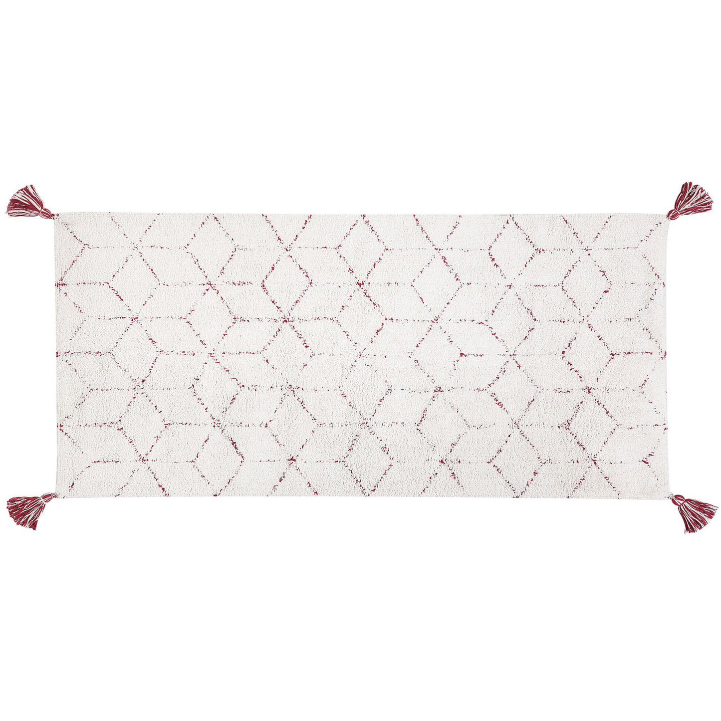 Teppich weiss 80 x 150 cm Kurzflor SAKARYA