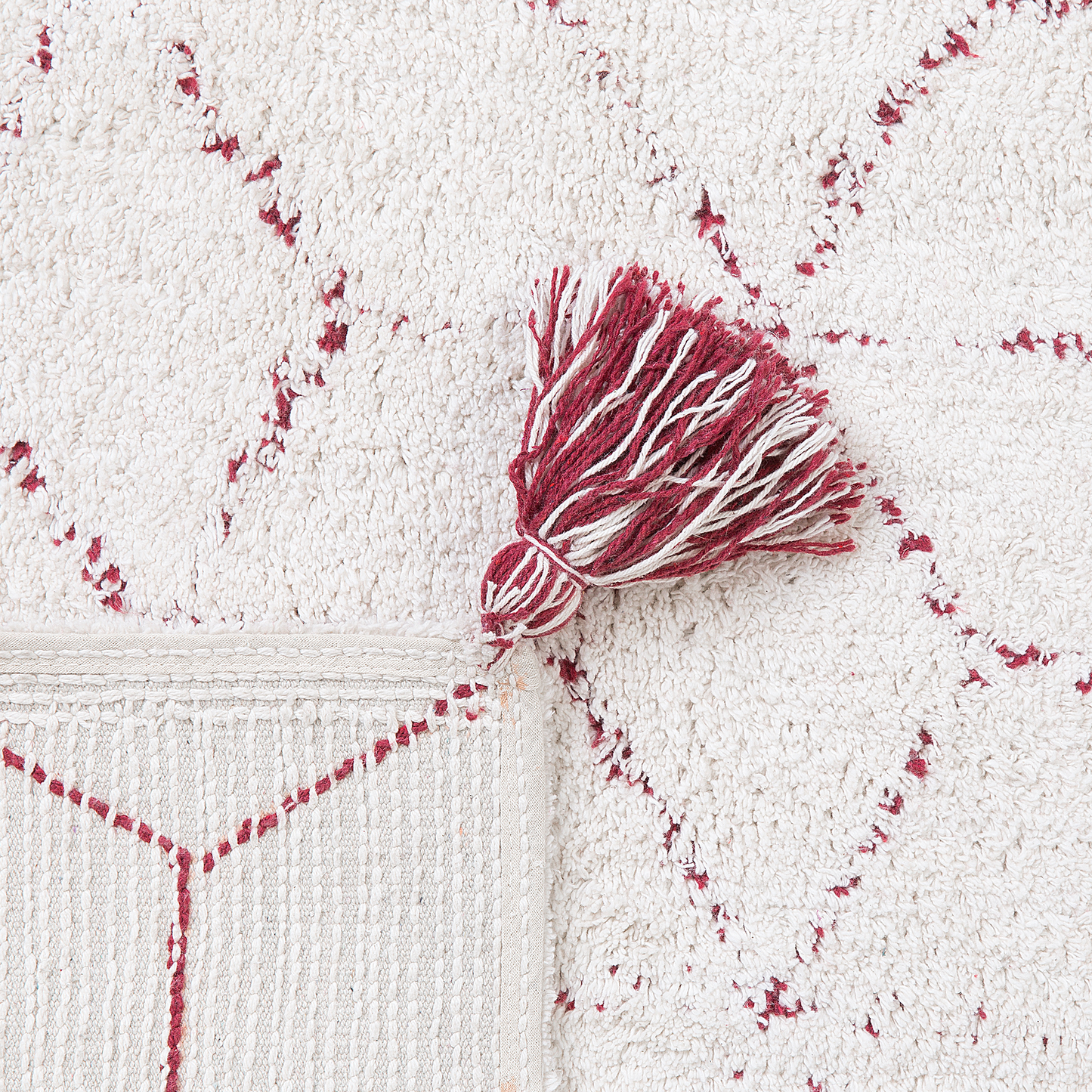 Teppich weiss 140 x 200 cm Shaggy SAKARYA